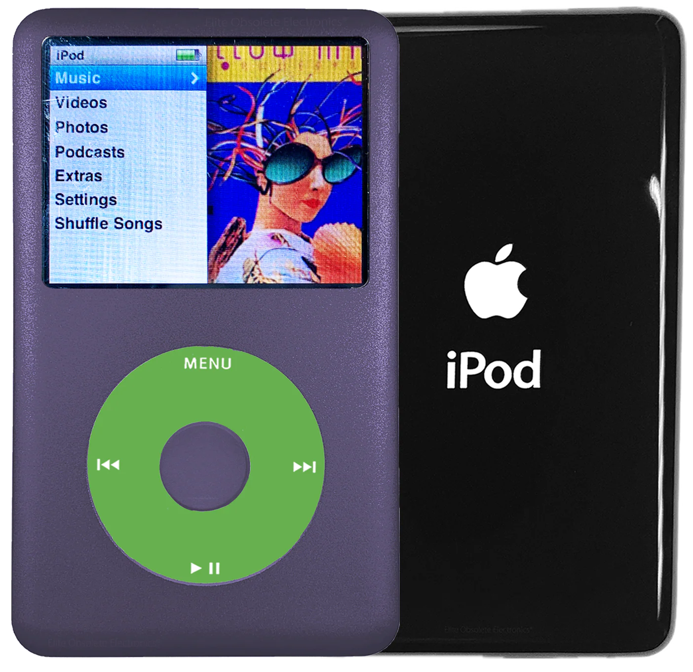 New Apple iPod Classic 6th & 7th Generation Midnight Purple Metal / Light Green / Midnight Purple Metal (Black)
