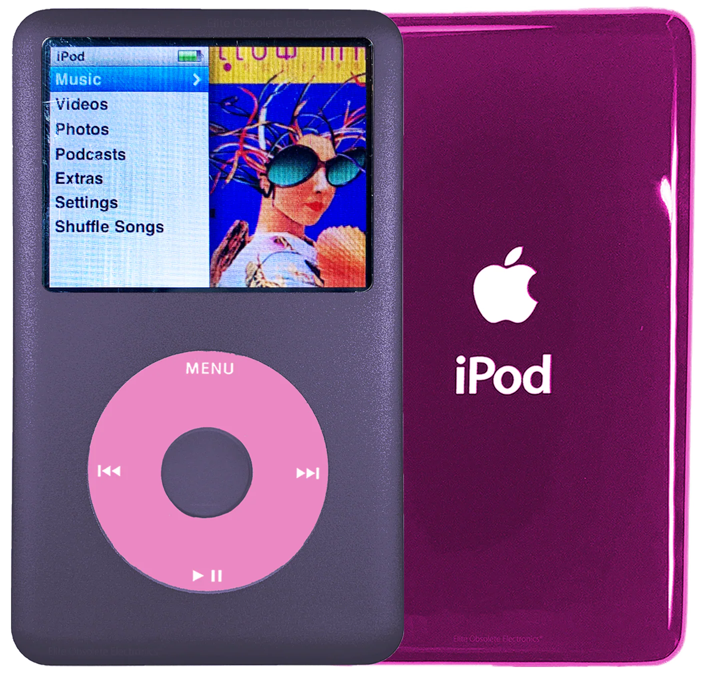 New Apple iPod Classic 6th & 7th Generation Midnight Purple Metal / Light Pink / Midnight Purple Metal (Hyper Pink)