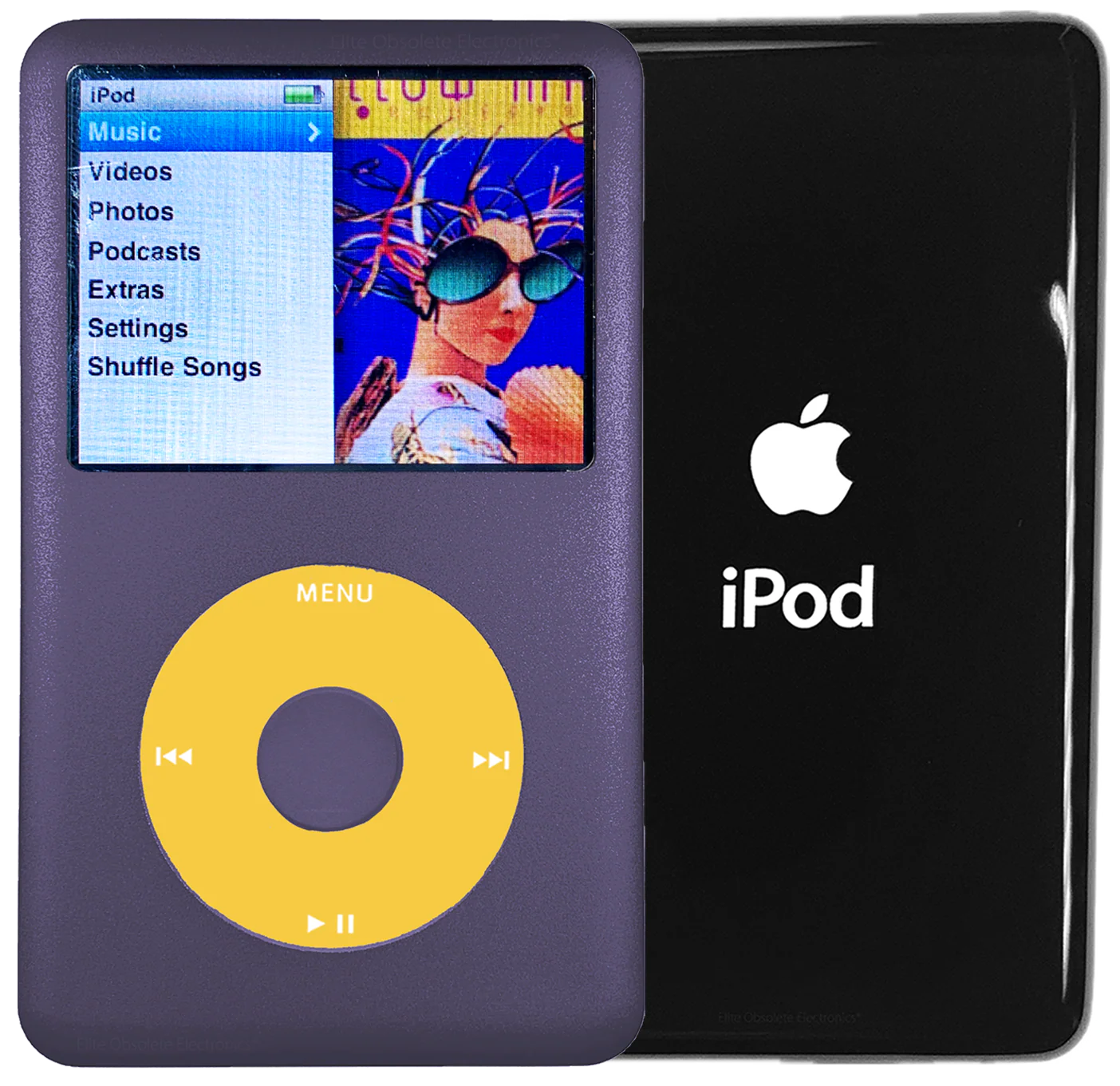 New Apple iPod Classic 6th & 7th Generation Midnight Purple Metal / Yellow / Midnight Purple Metal (Black)