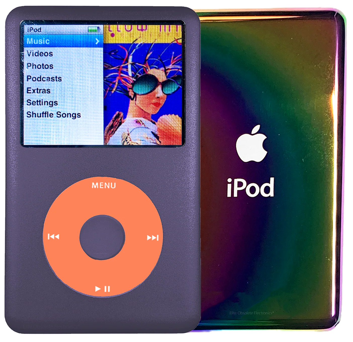 New Apple iPod Classic 6th & 7th Generation Midnight Purple Metal / Orange / Midnight Purple Metal (Rainbow)