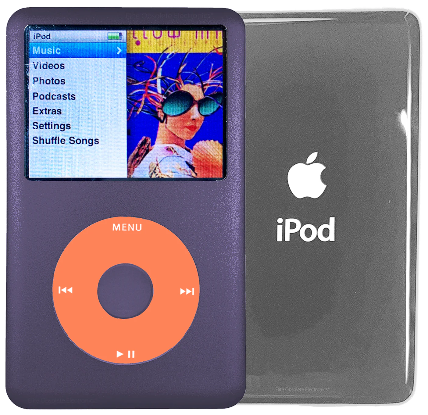 New Apple iPod Classic 6th & 7th Generation Midnight Purple Metal / Orange / Midnight Purple Metal (Silver)