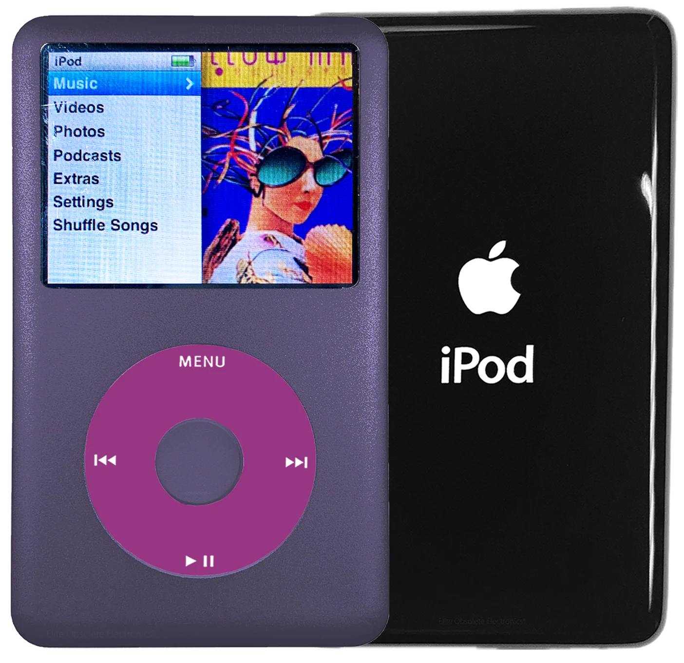 New Apple iPod Classic 6th & 7th Generation Midnight Purple Metal / Pink / Midnight Purple Metal (Black)