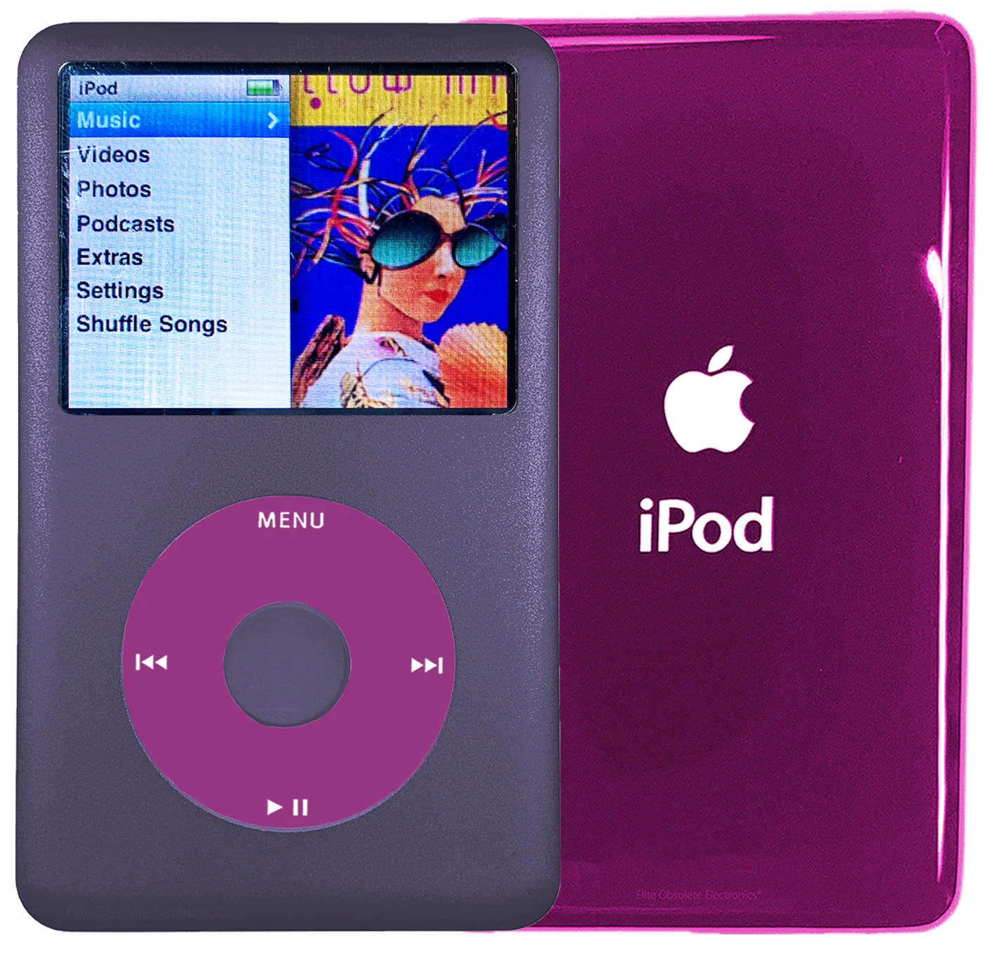 New Apple iPod Classic 6th & 7th Generation Midnight Purple Metal / Pink / Midnight Purple Metal (Hyper Pink)