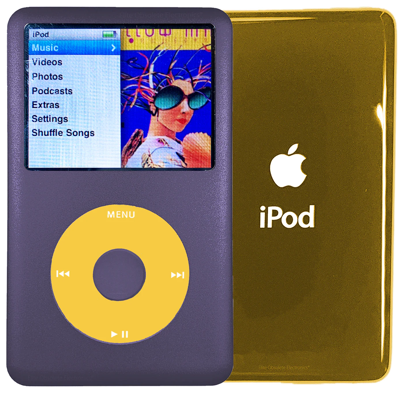 New Apple iPod Classic 6th & 7th Generation Midnight Purple Metal / Yellow / Midnight Purple Metal (Gold)