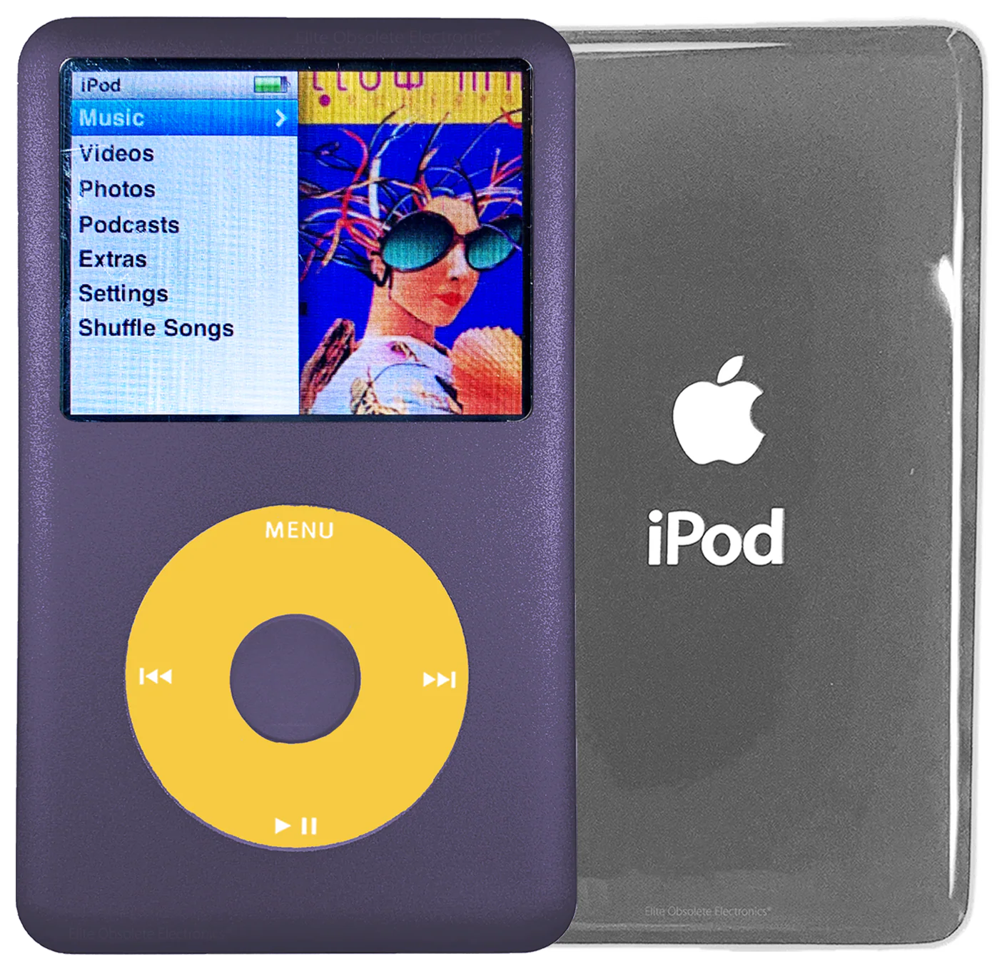 New Apple iPod Classic 6th & 7th Generation Midnight Purple Metal / Yellow / Midnight Purple Metal (Silver)
