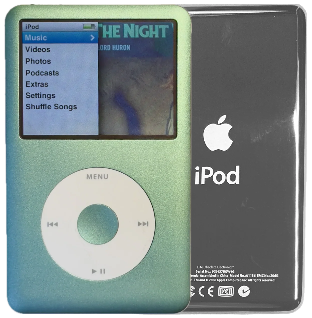 New Apple iPod Classic 6th & 7th Generation Mint Green / White / Mint Green (Silver)
