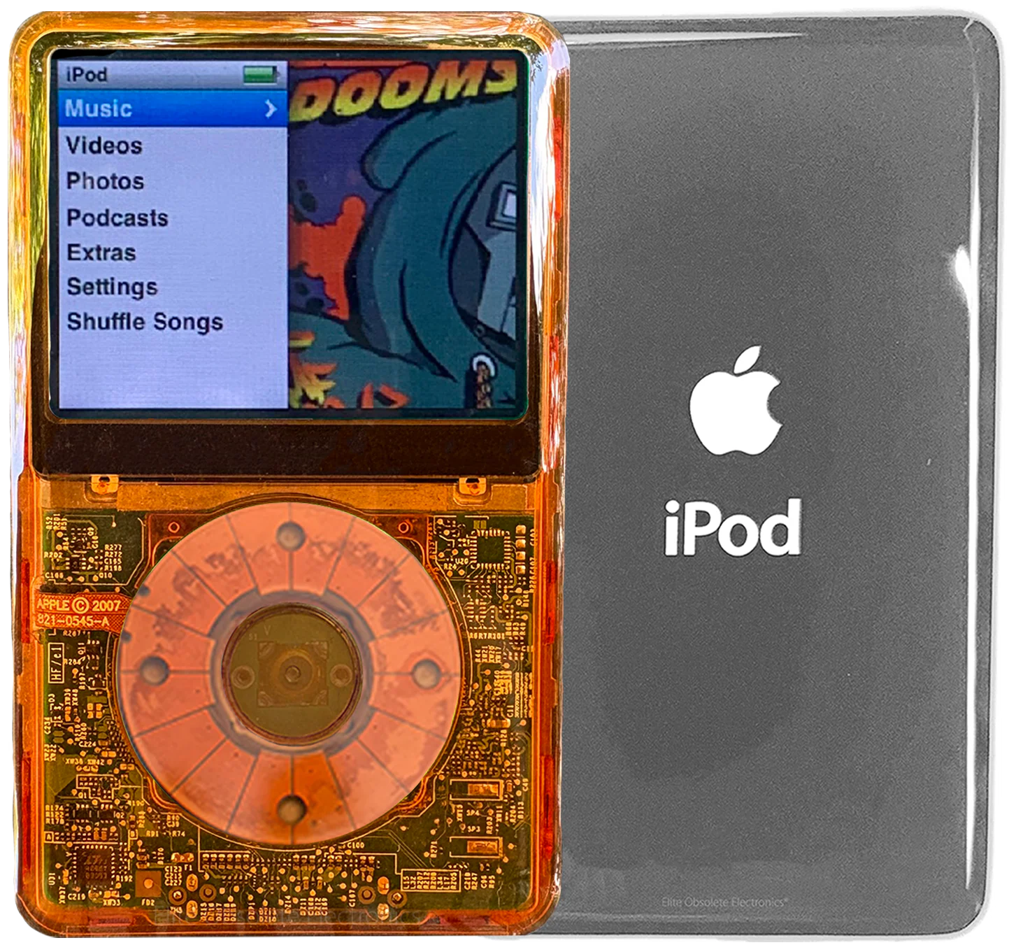 New Apple iPod Classic 6th & 7th Generation Orange Crystal Plastic / Orange Crystal / Orange Crystal (Silver)