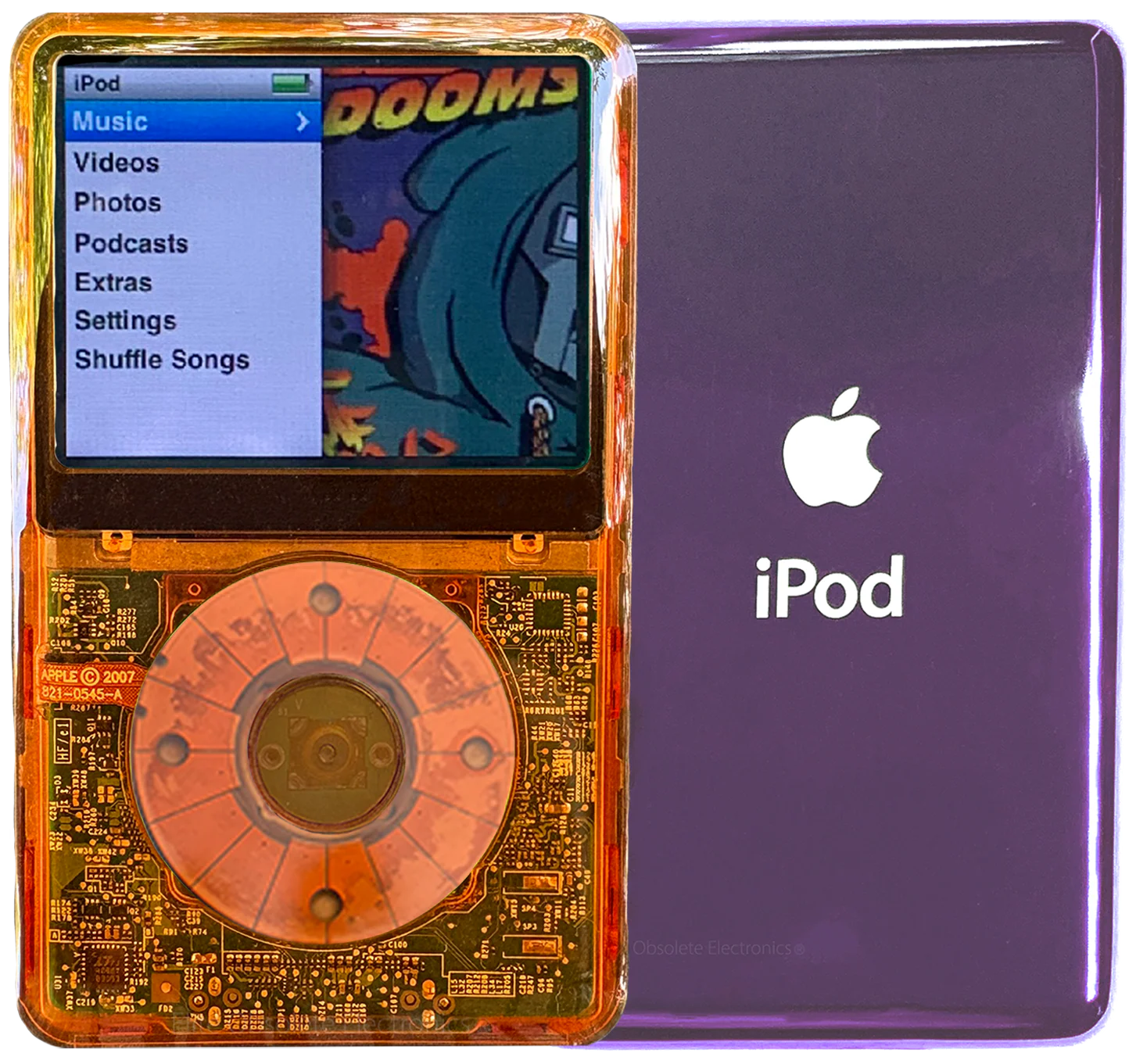 New Apple iPod Classic 6th & 7th Generation Orange Crystal Plastic / Orange Crystal / Orange Crystal (Purple Haze)