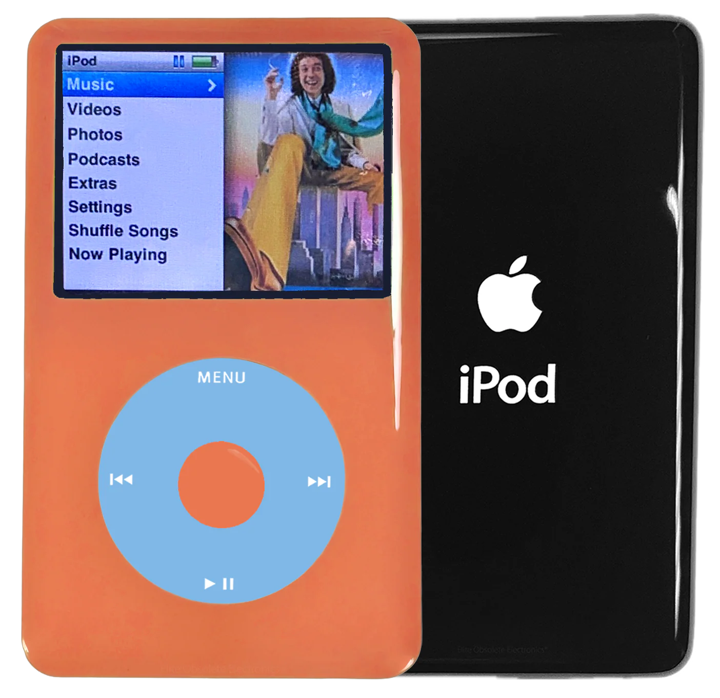 New Apple iPod Classic 6th & 7th Generation Orange Plastic / Light Blue / Orange Plastic (Black)