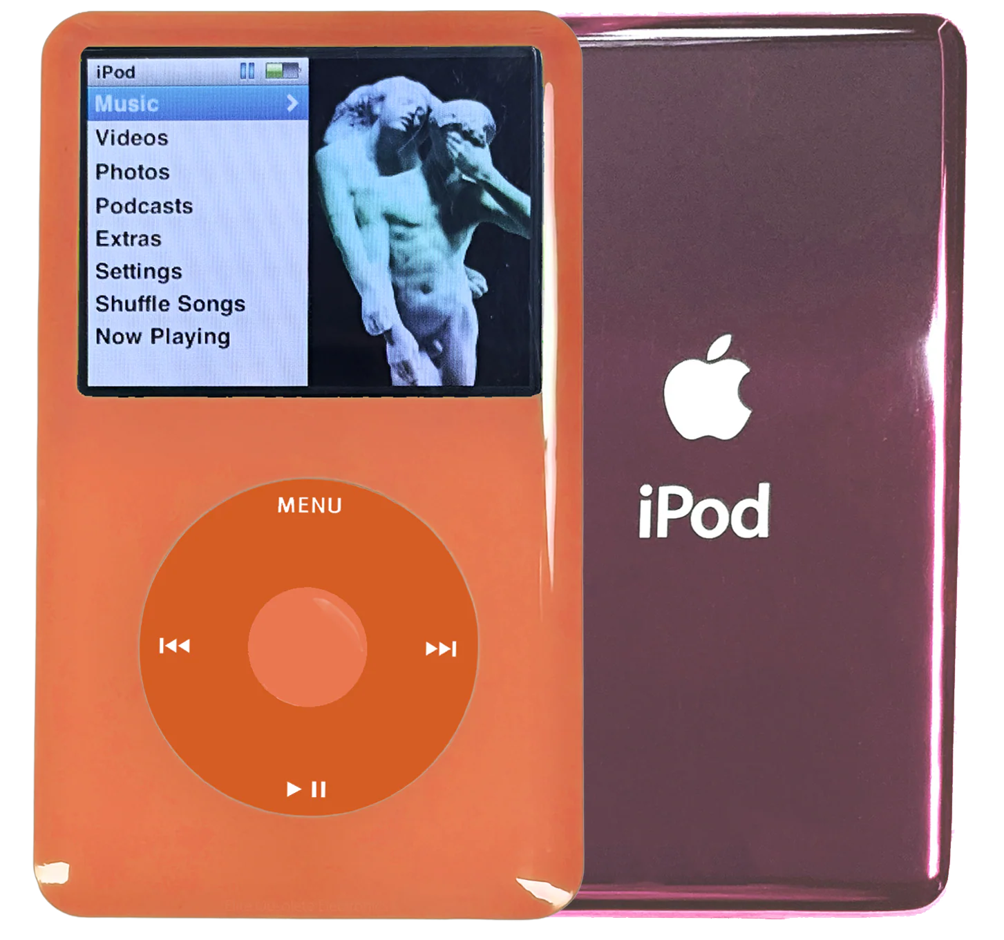 New Apple iPod Classic 6th & 7th Generation Orange Plastic / Orange / Orange Plastic (Blush Pink)