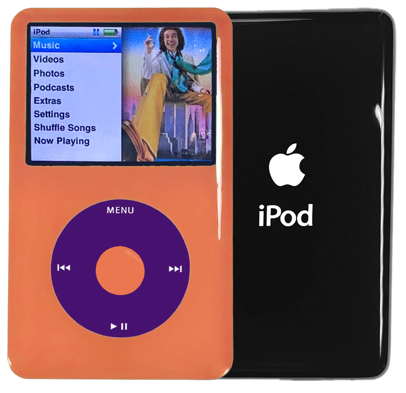 New Apple iPod Classic 6th & 7th Generation Orange Plastic / Purple / Orange Plastic (Black)