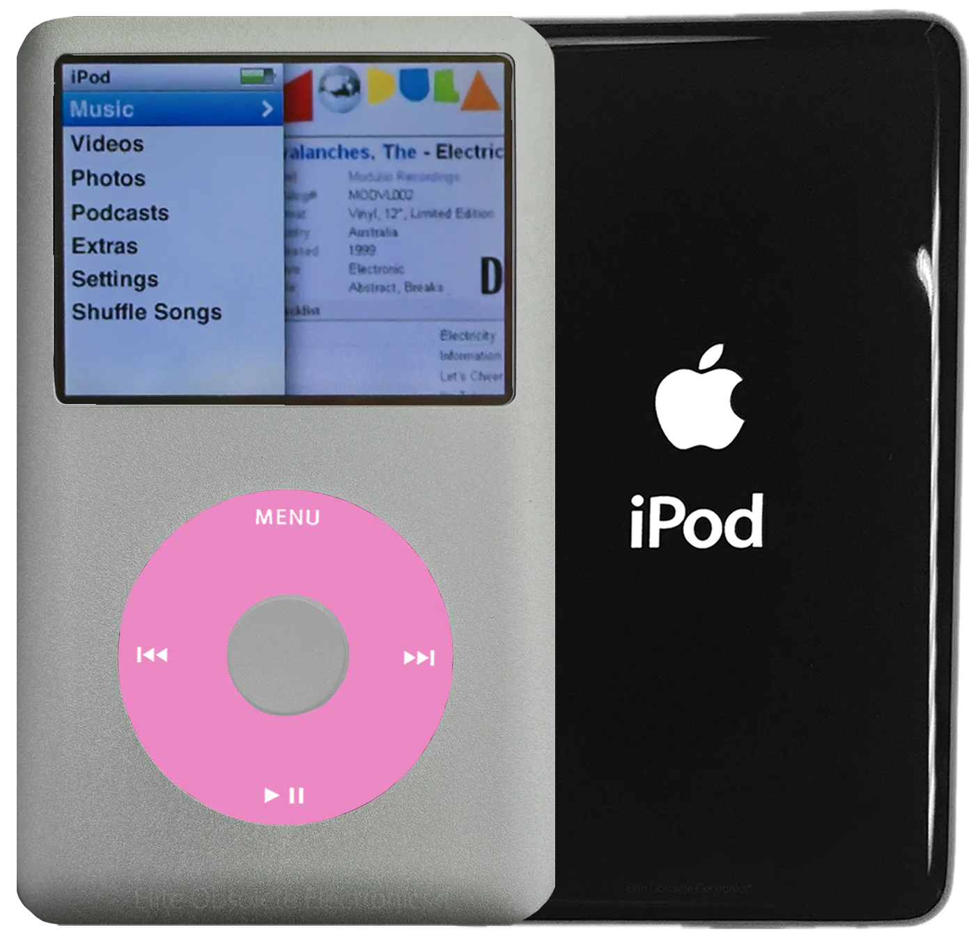 New Apple iPod Classic 6th & 7th Generation Pebble Grey Metal / Light Pink / Pebble Grey Metal (Black)
