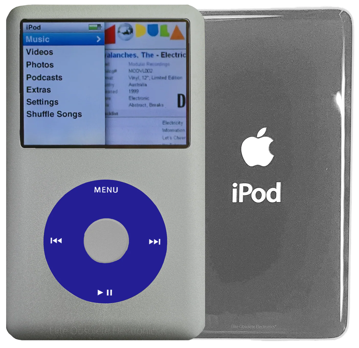 New Apple iPod Classic 6th & 7th Generation Pebble Grey Metal / Blue / Pebble Grey Metal (Silver)