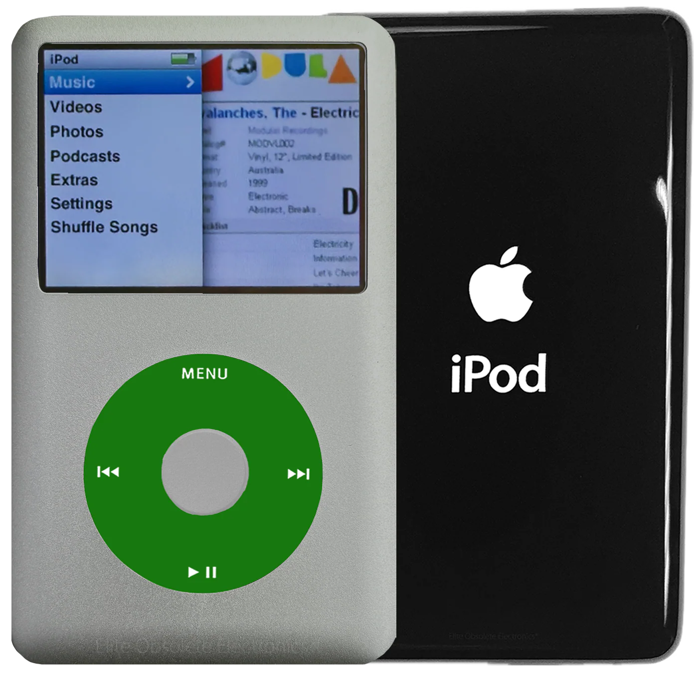 New Apple iPod Classic 6th & 7th Generation Pebble Grey Metal / Green / Pebble Grey Metal (Black)