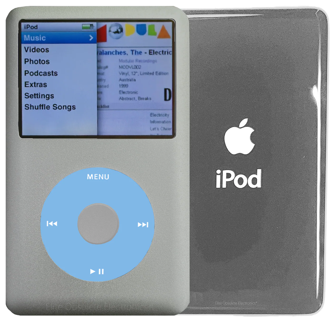 New Apple iPod Classic 6th & 7th Generation Pebble Grey Metal / Light Blue / Pebble Grey Metal (Silver)