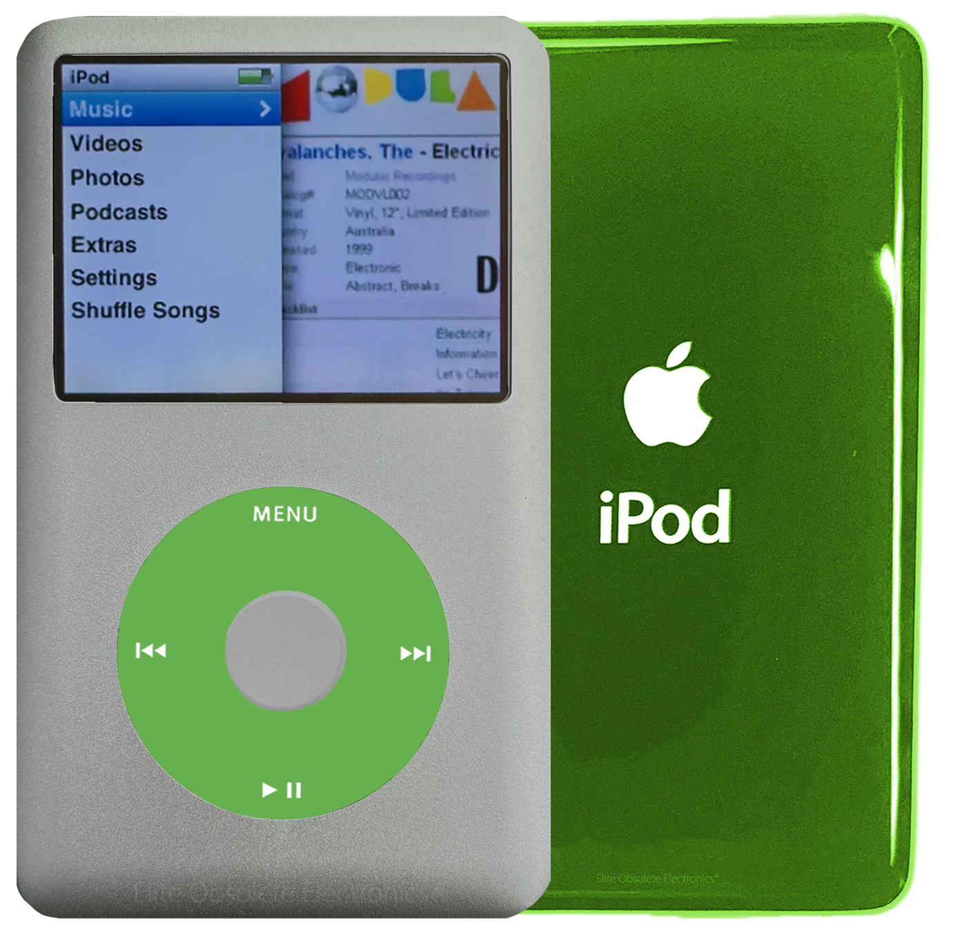 New Apple iPod Classic 6th & 7th Generation Pebble Grey Metal / Light Green / Pebble Grey Metal (Toxic Green)