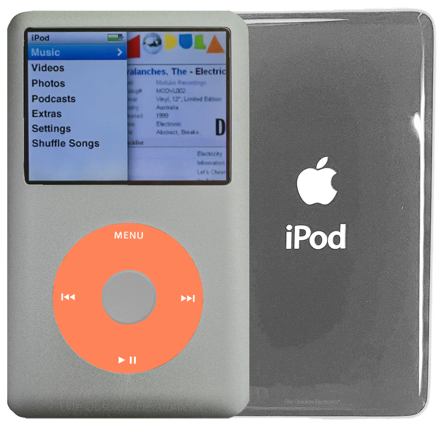 New Apple iPod Classic 6th & 7th Generation Pebble Grey Metal / Orange / Pebble Grey Metal (Silver)