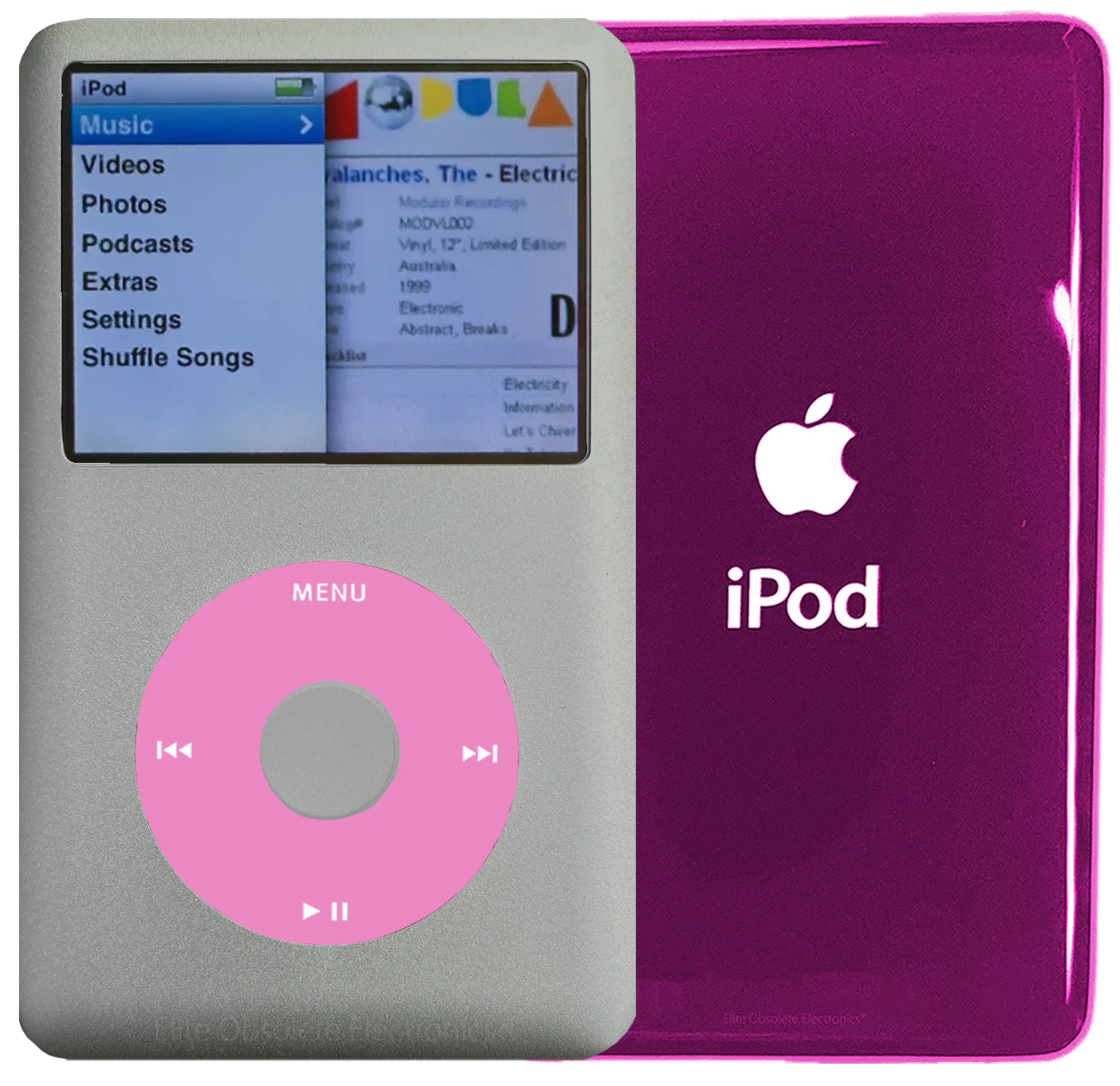 New Apple iPod Classic 6th & 7th Generation Pebble Grey Metal / Light Pink / Pebble Grey Metal (Hyper Pink)