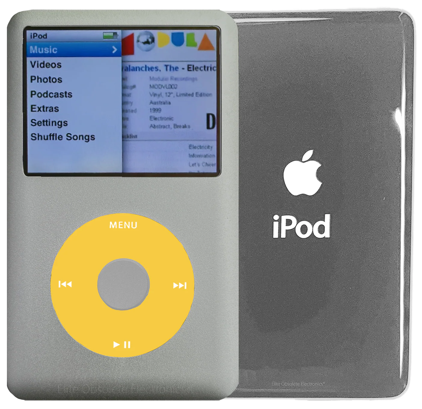 New Apple iPod Classic 6th & 7th Generation Pebble Grey Metal / Yellow / Pebble Grey Metal (Silver)