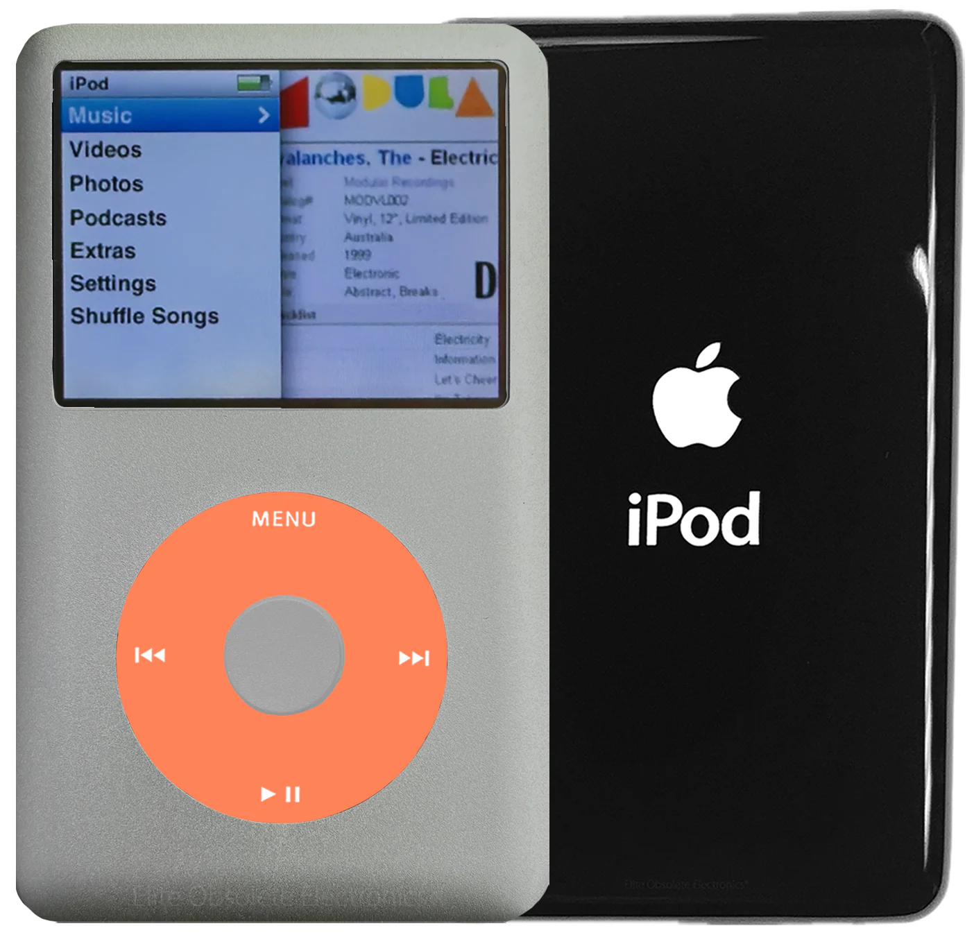 New Apple iPod Classic 6th & 7th Generation Pebble Grey Metal / Orange / Pebble Grey Metal (Black)