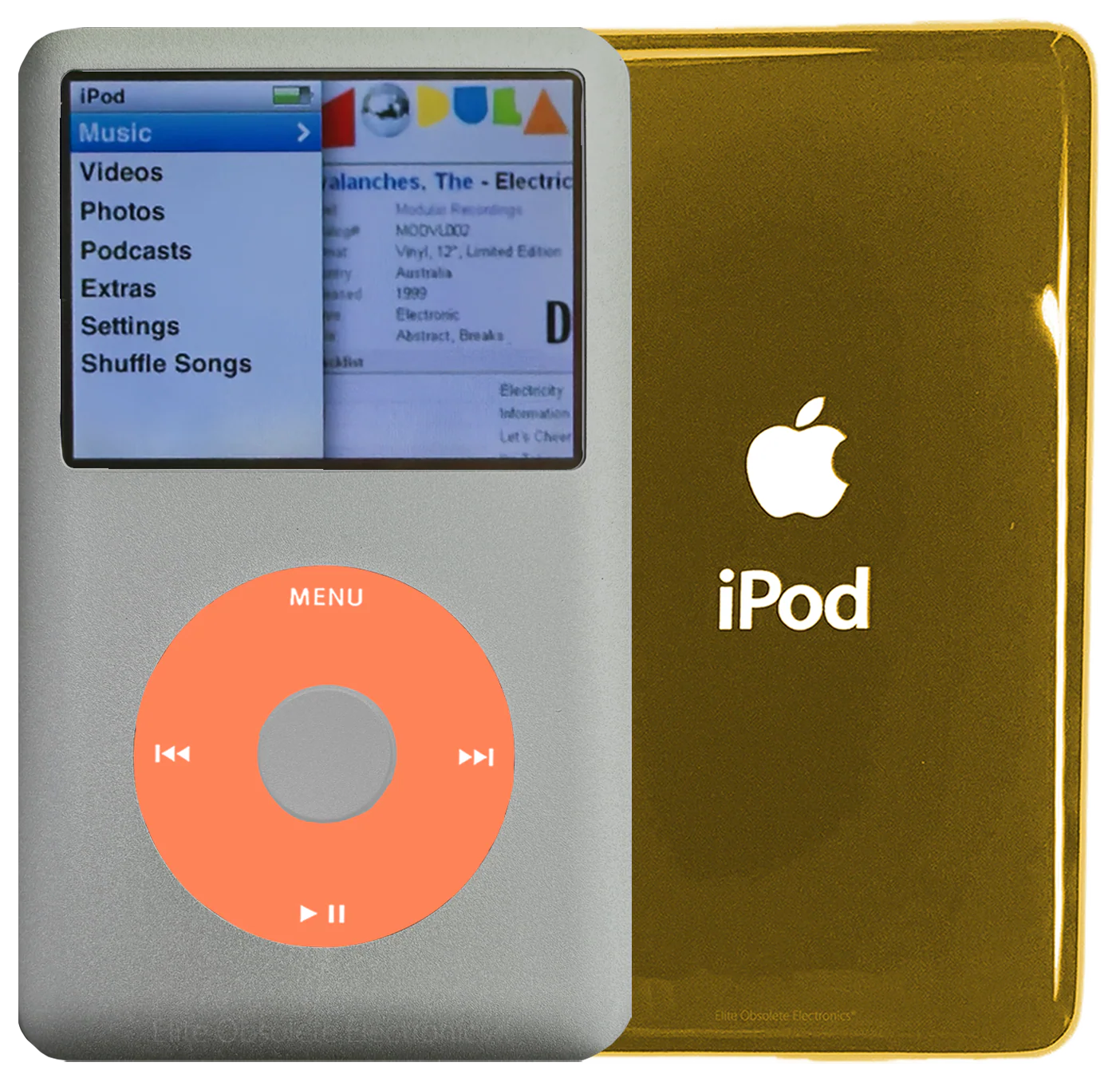 New Apple iPod Classic 6th & 7th Generation Pebble Grey Metal / Orange / Pebble Grey Metal (Gold)