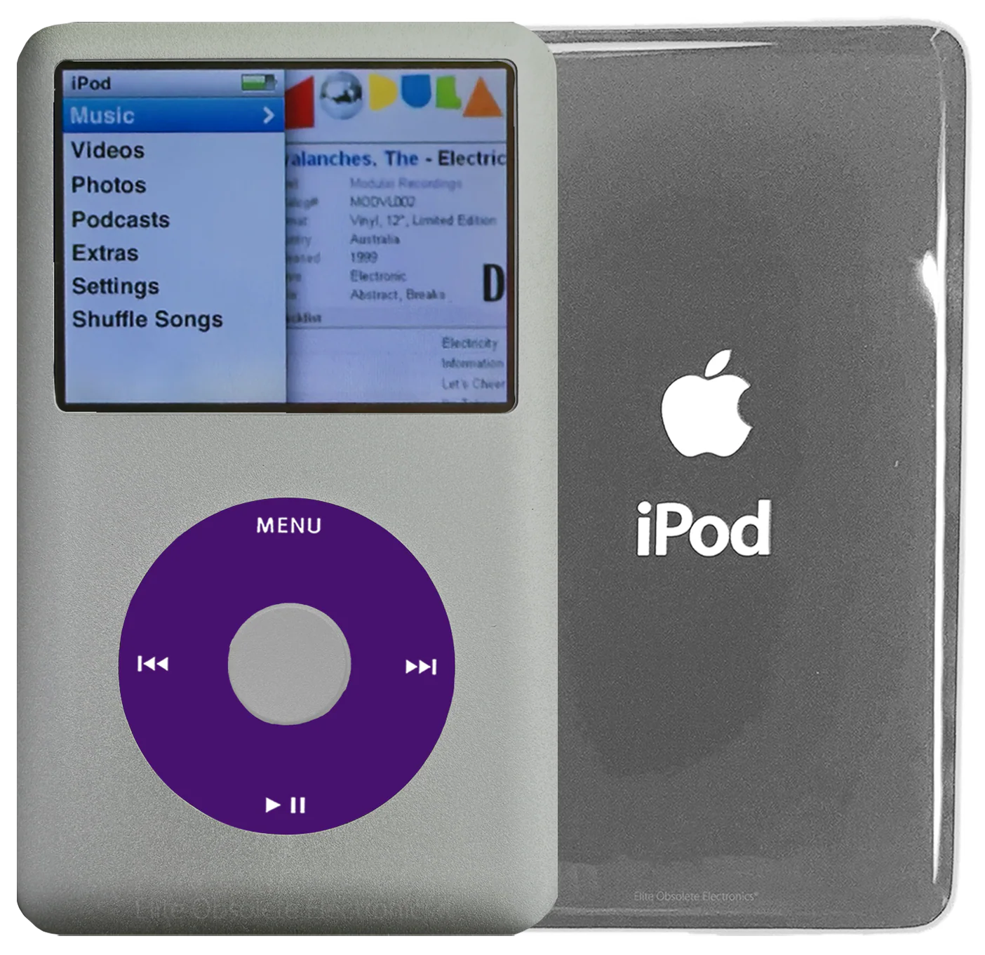 New Apple iPod Classic 6th & 7th Generation Pebble Grey Metal / Purple / Pebble Grey Metal (Silver)