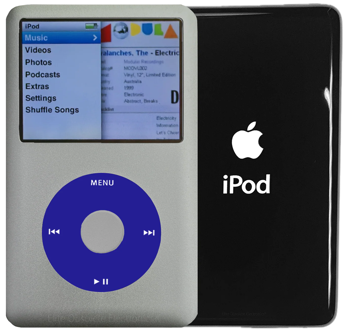 New Apple iPod Classic 6th & 7th Generation Pebble Grey Metal / Blue / Pebble Grey Metal (Black)