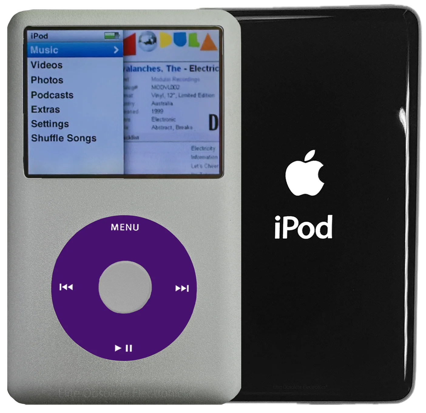 New Apple iPod Classic 6th & 7th Generation Pebble Grey Metal / Purple / Pebble Grey Metal (Black)