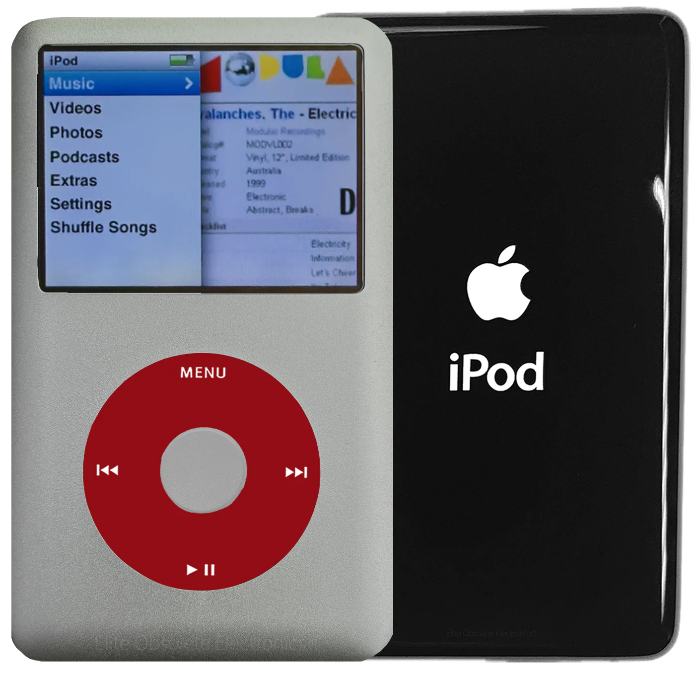 New Apple iPod Classic 6th & 7th Generation Pebble Grey Metal / Red / Pebble Grey Metal (Black)