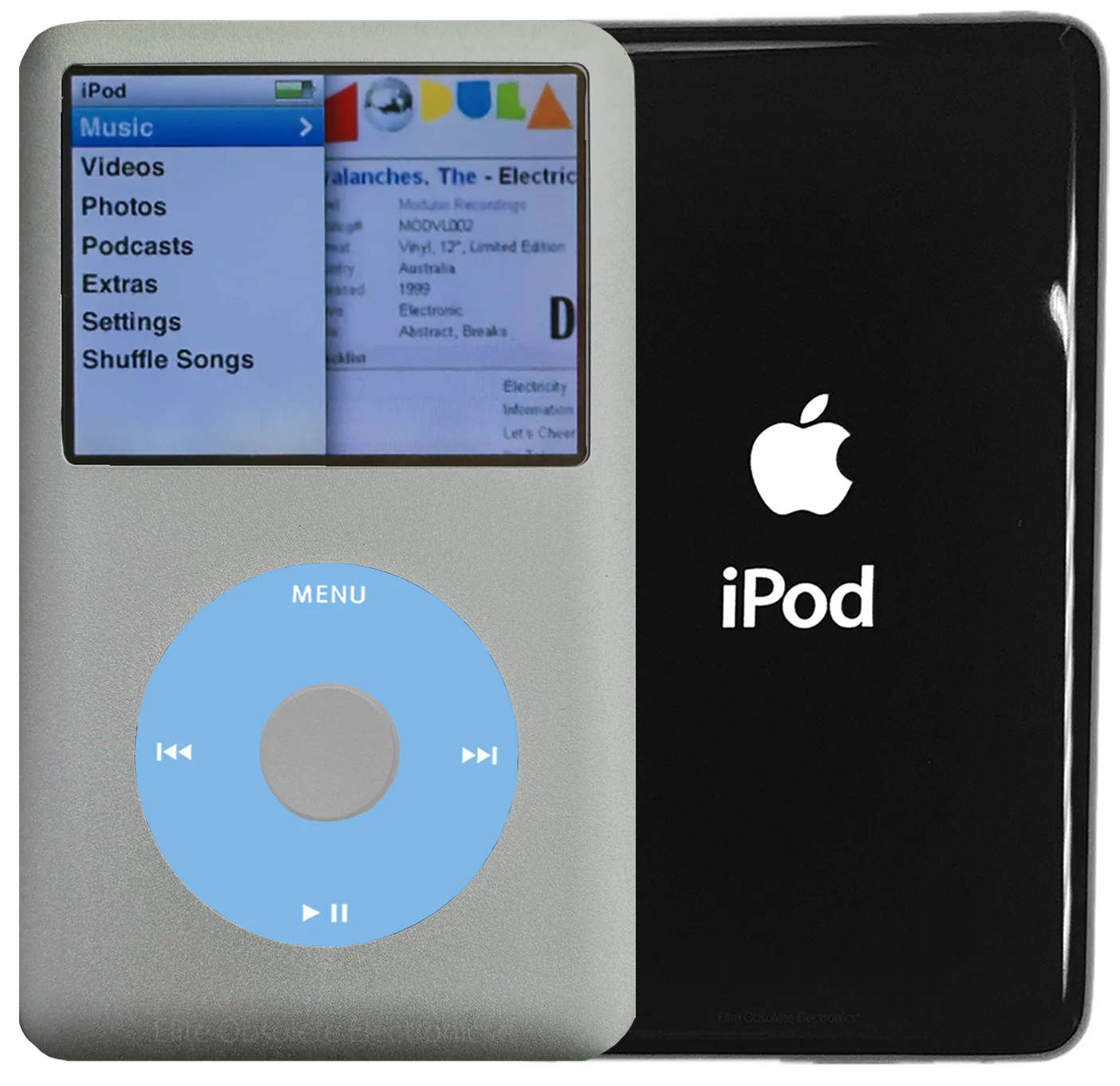New Apple iPod Classic 6th & 7th Generation Pebble Grey Metal / Light Blue / Pebble Grey Metal (Black)