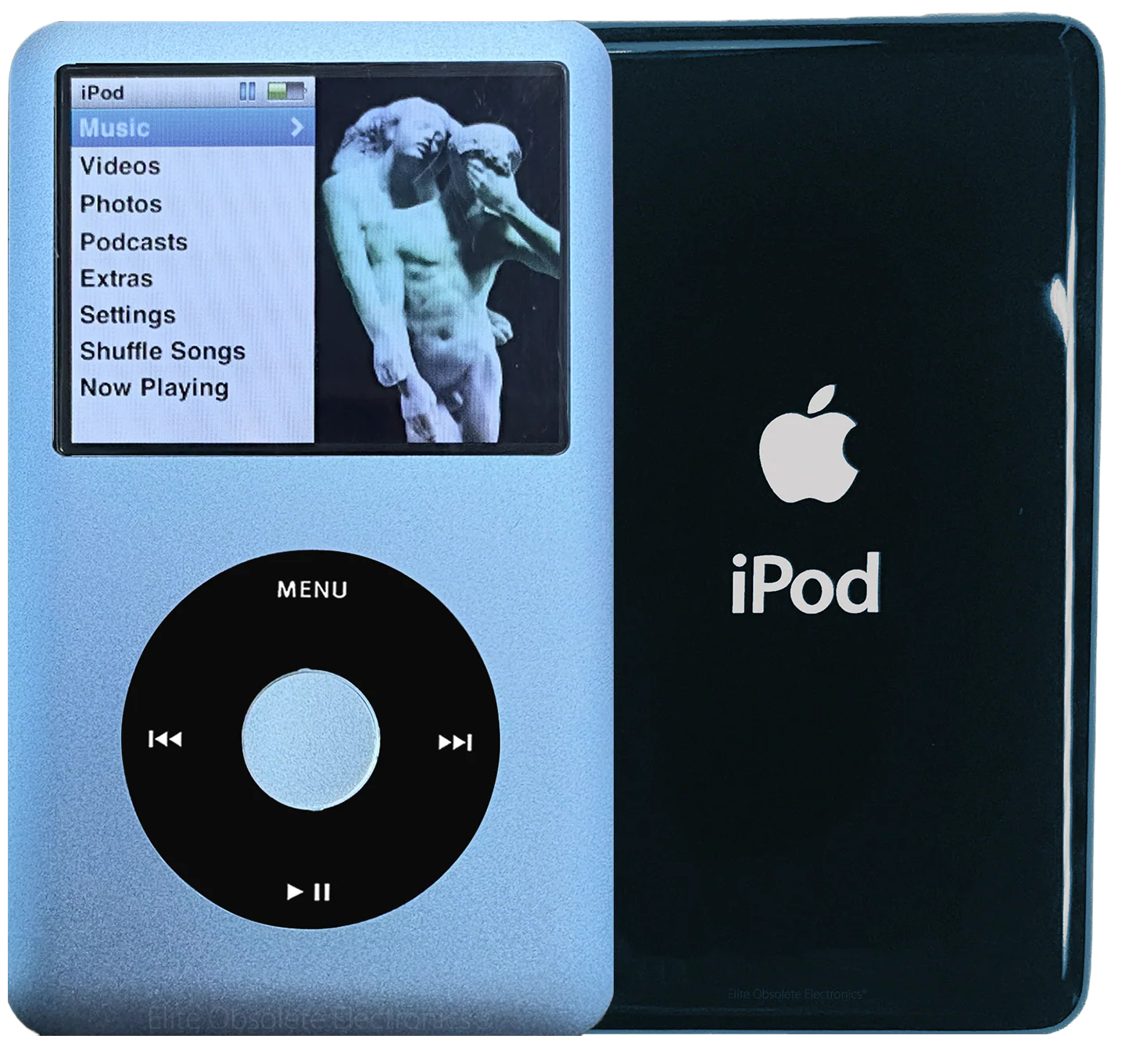 New Apple iPod Classic 6th & 7th Generation Periwinkle Metal / Black / Periwinkle Metal (Storm Cloud)