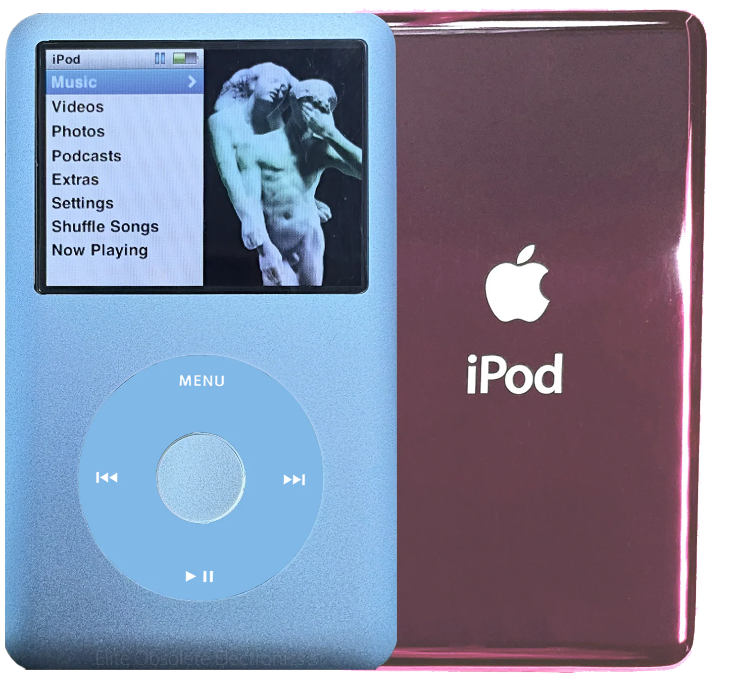 New Apple iPod Classic 6th & 7th Generation Periwinkle Metal / Light Blue / Periwinkle Metal (Blush Pink)