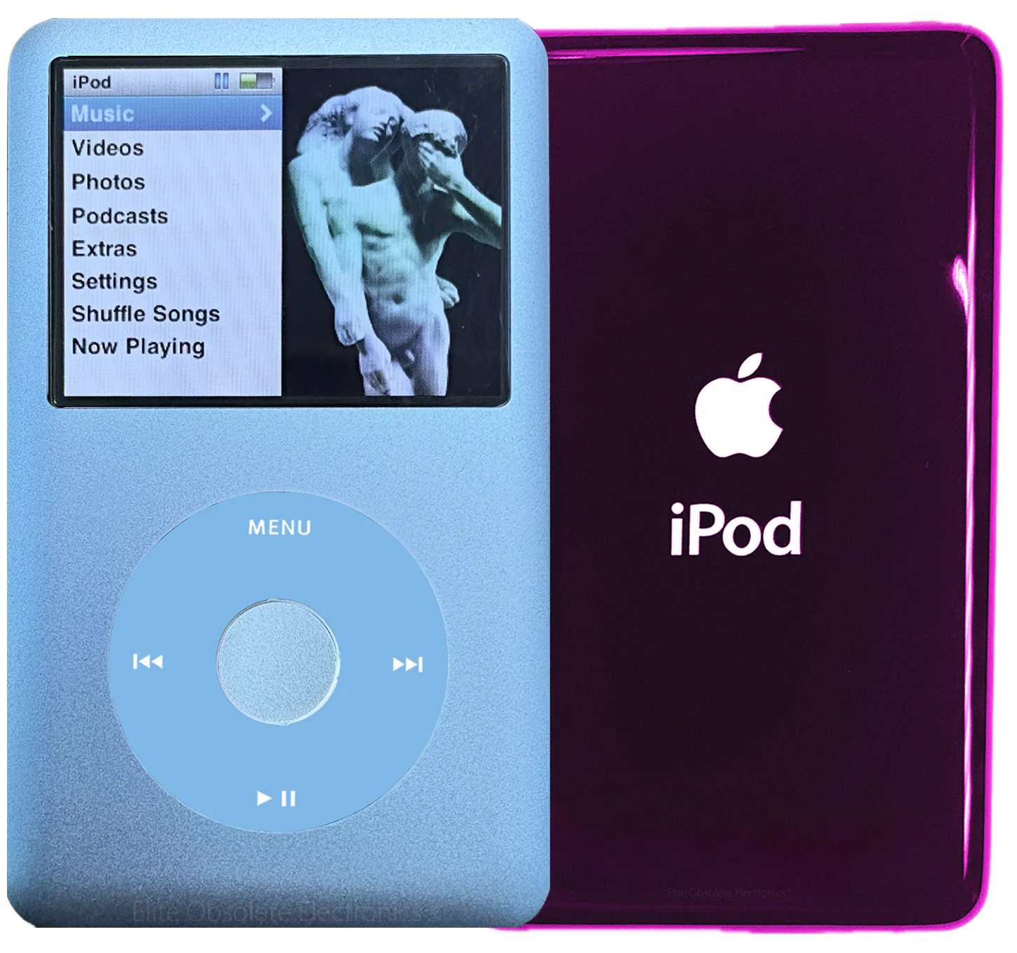 New Apple iPod Classic 6th & 7th Generation Periwinkle Metal / Light Blue / Periwinkle Metal (Wine)