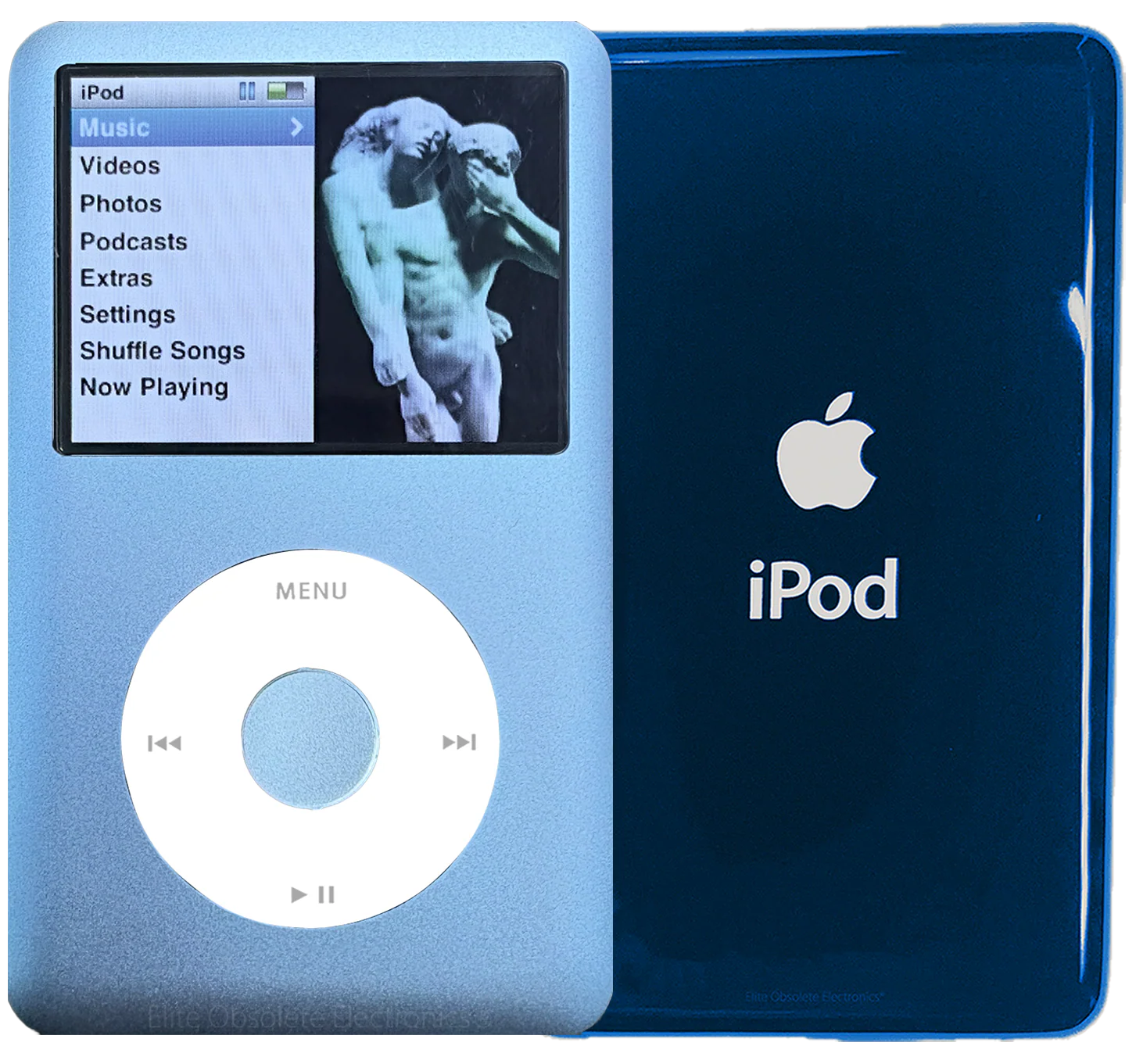 New Apple iPod Classic 6th & 7th Generation Periwinkle Metal / White / Periwinkle Metal (Aqua)