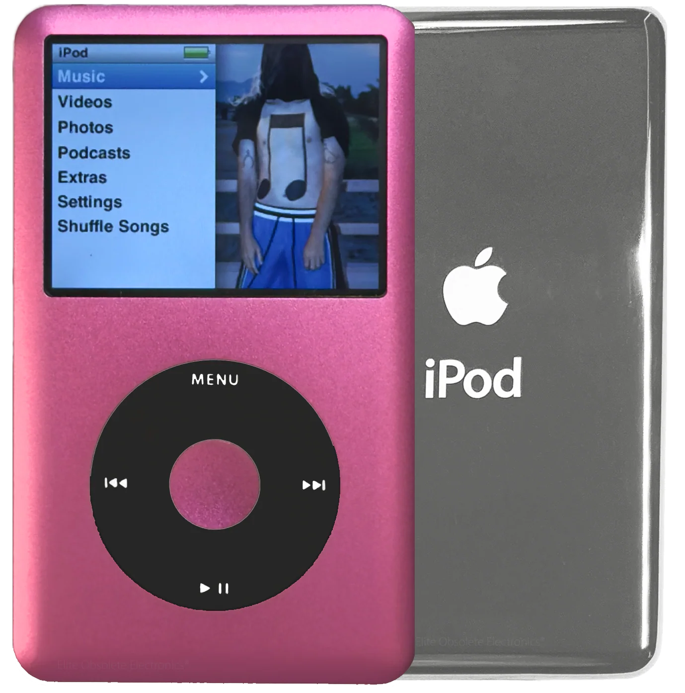 New Apple iPod Classic 6th & 7th Generation Hot Pink Metal / Black / Hot Pink Metal (Silver)