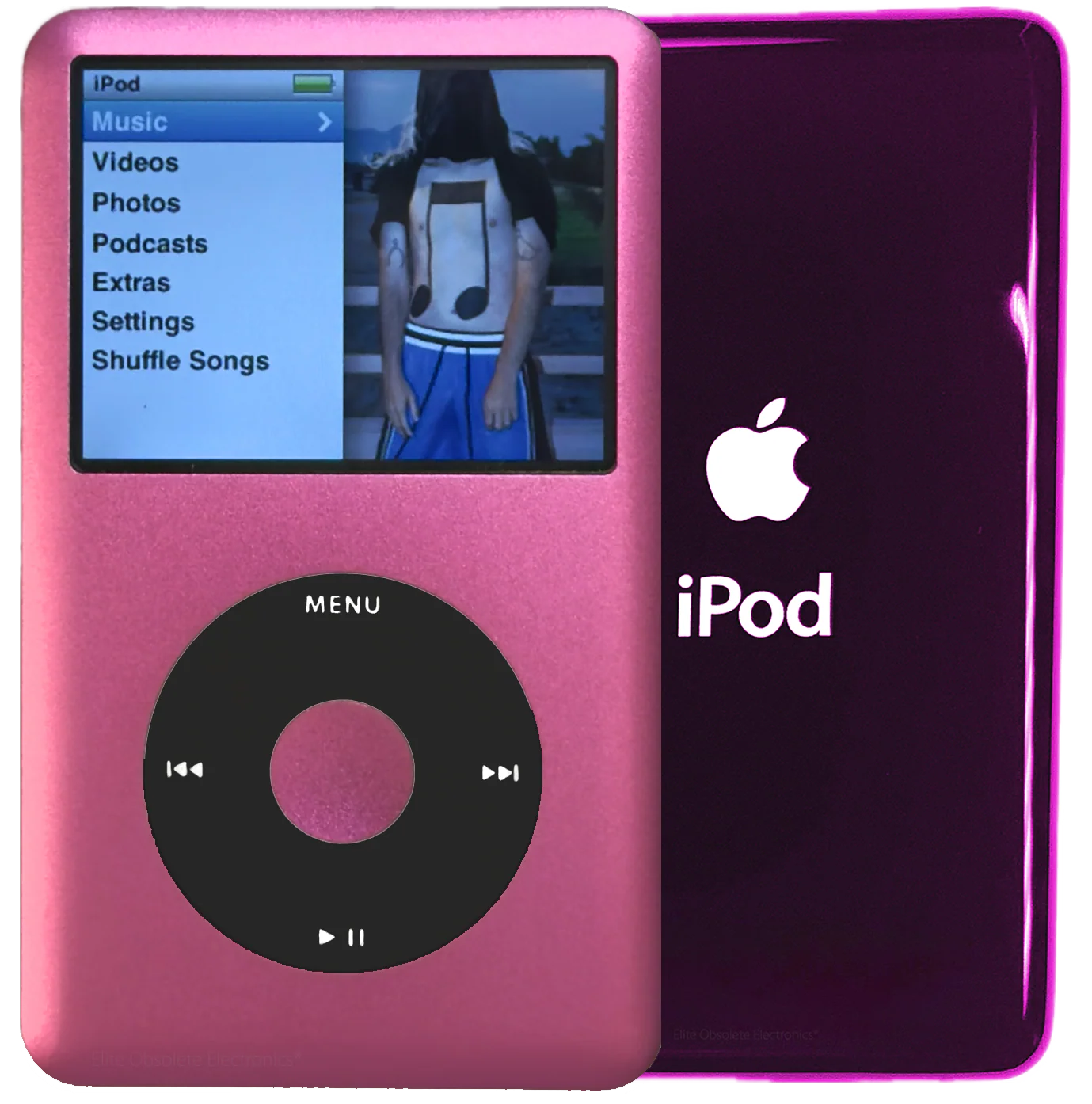 New Apple iPod Classic 6th & 7th Generation Hot Pink Metal / Black / Hot Pink Metal (Wine)