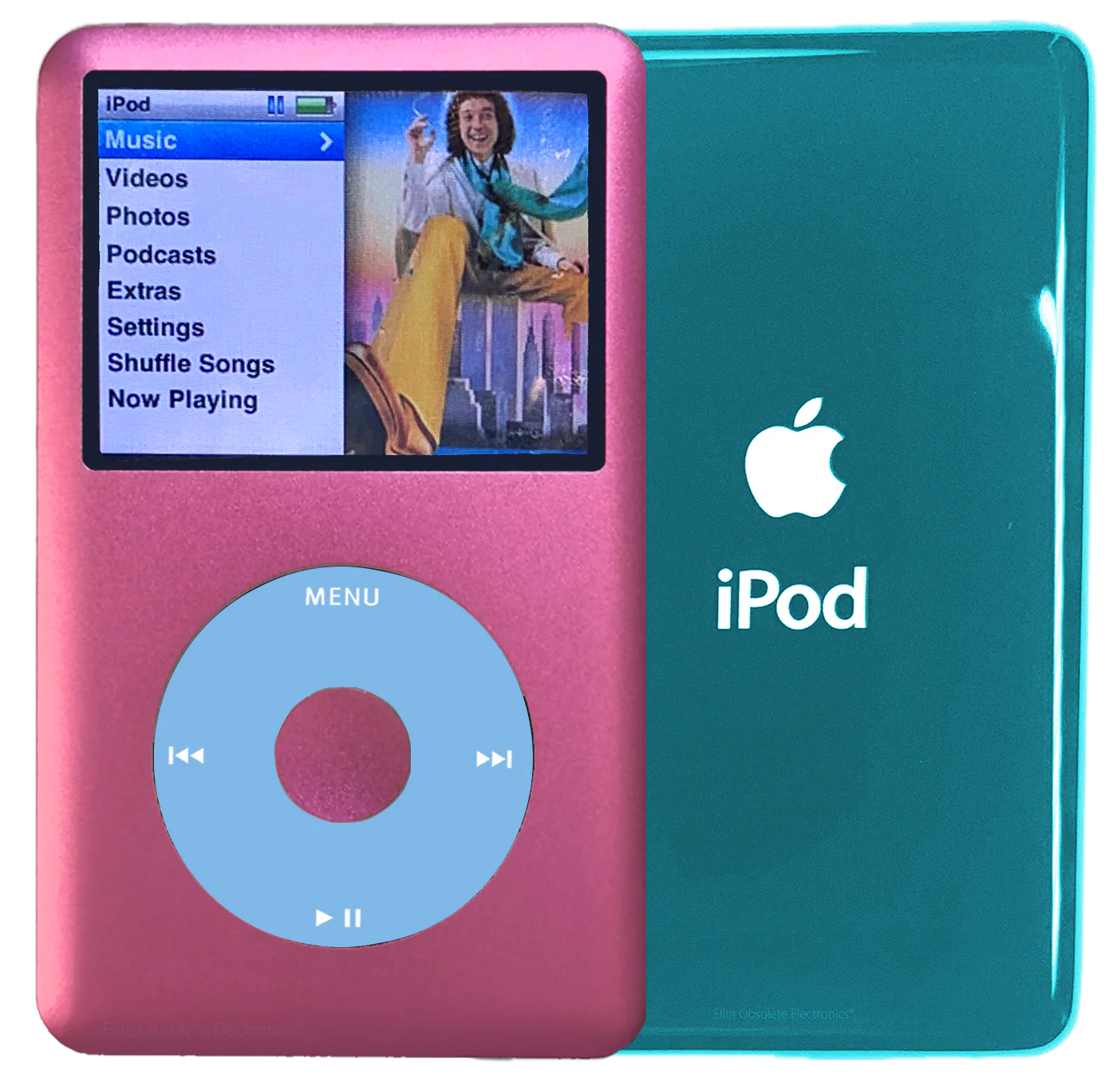 New Apple iPod Classic 6th & 7th Generation Hot Pink Metal / Light Blue / Hot Pink Metal (Ocean Blue)