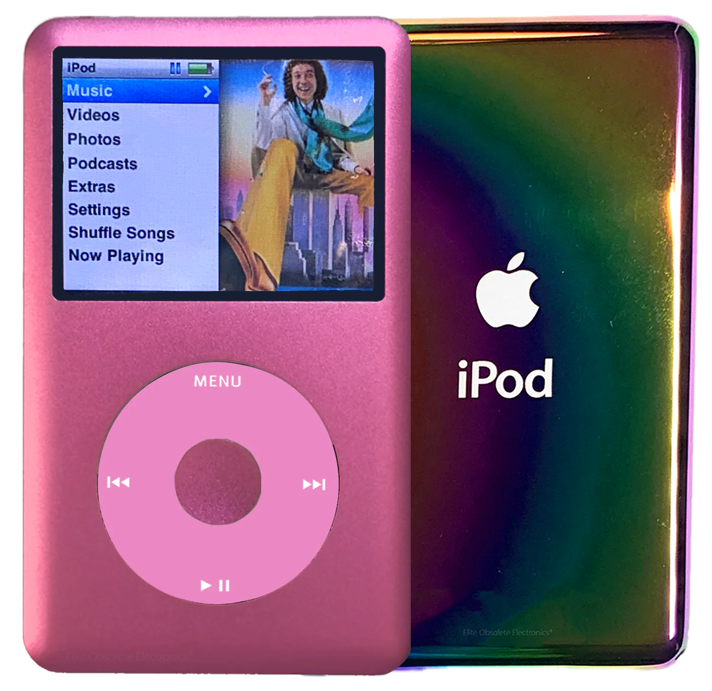 New Apple iPod Classic 6th & 7th Generation Hot Pink Metal / Light Pink / Hot Pink Metal (Rainbow)