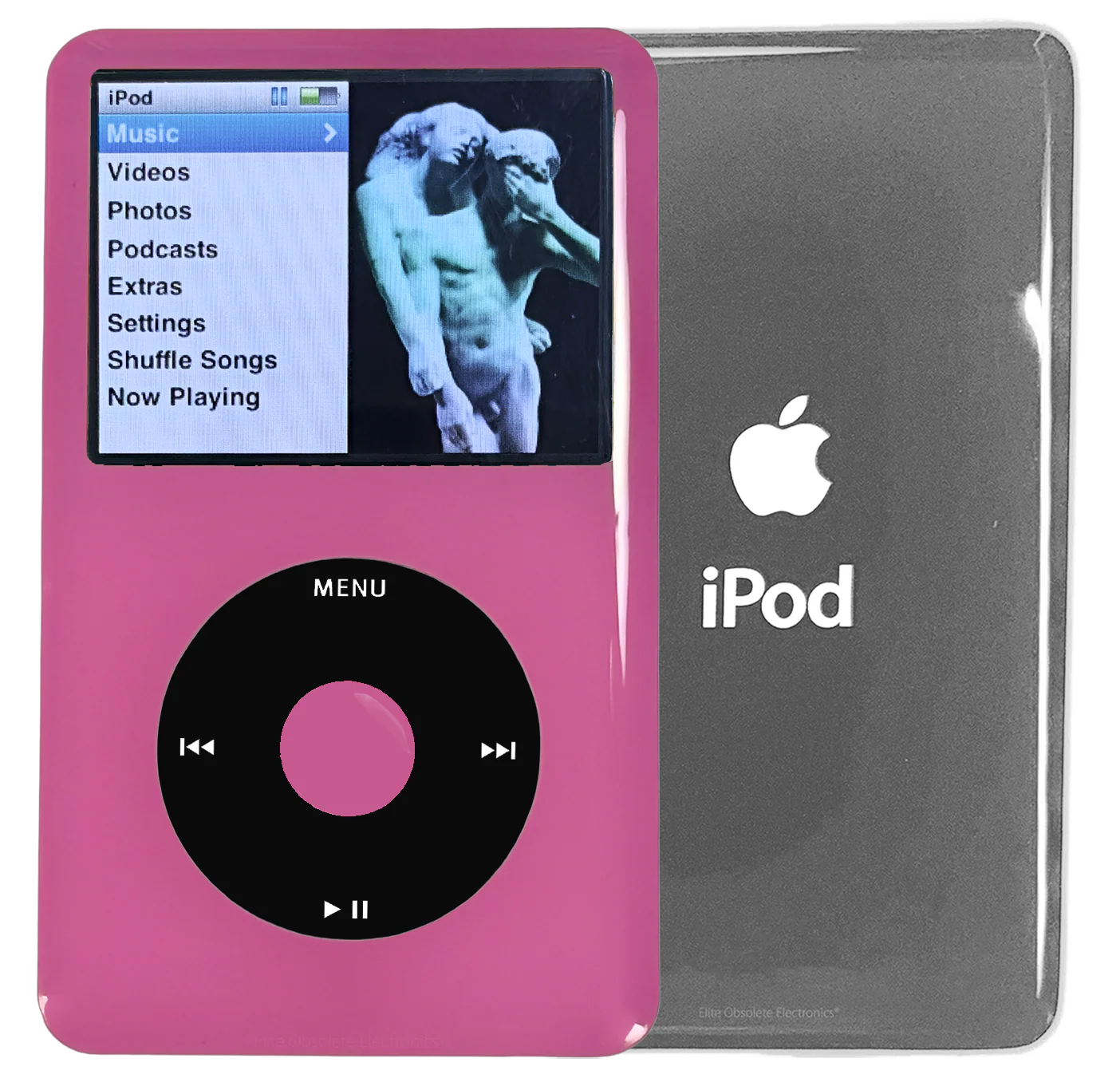 New Apple iPod Classic 6th & 7th Generation Pink Plastic / Black / Pink Plastic (Silver)