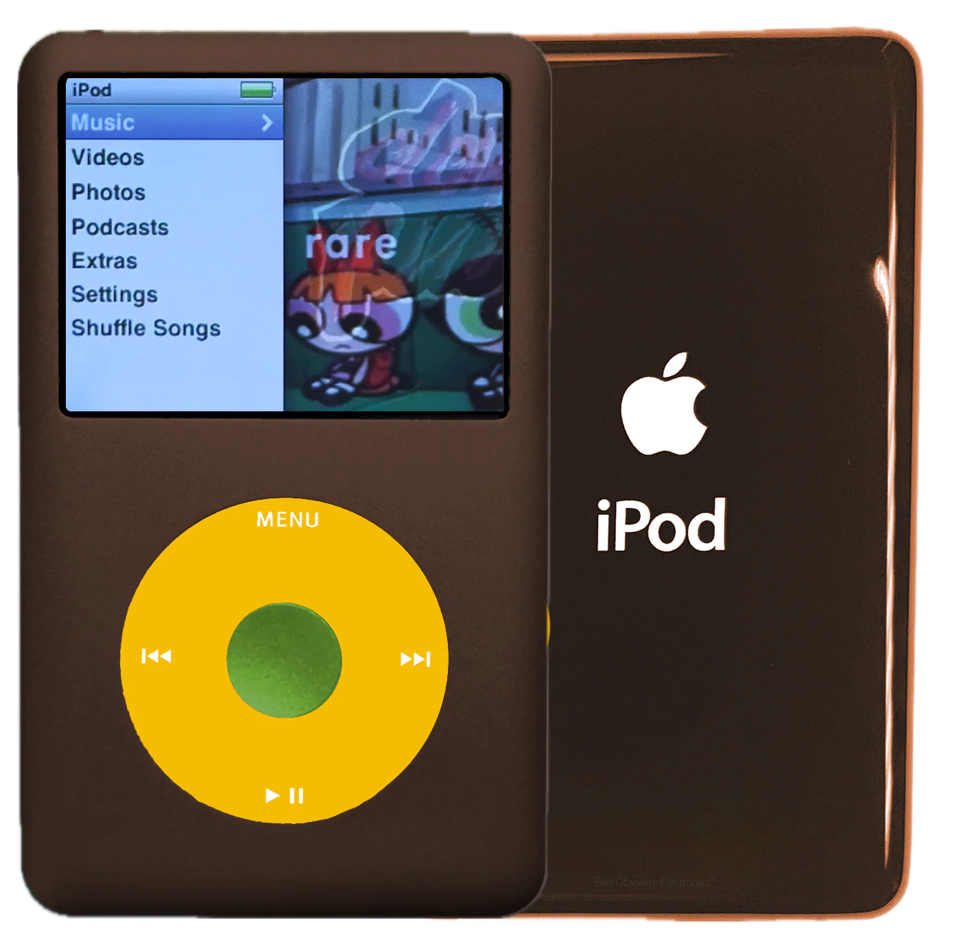 New Apple iPod Classic 6th & 7th Generation Earth Brown / Yellow / Lime Green (Rose Gold)