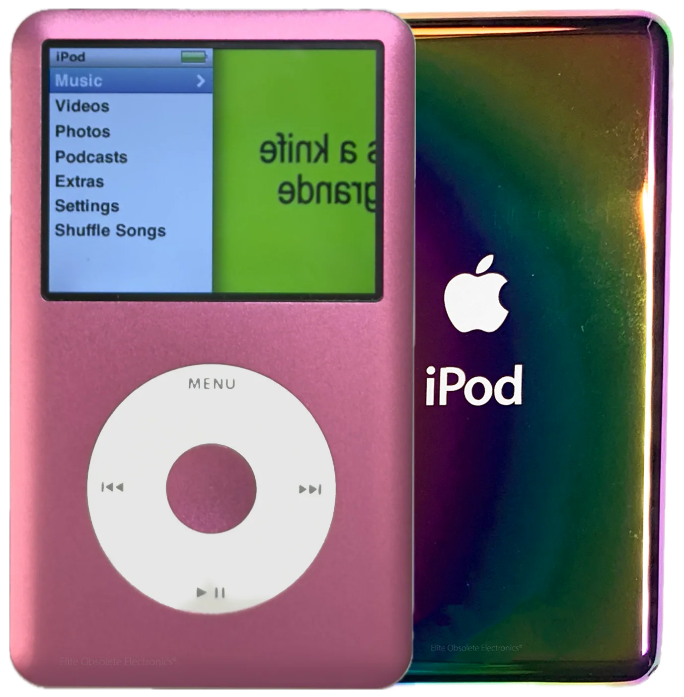 New Apple iPod Classic 6th & 7th Generation Hot Pink Metal / White / Hot Pink Metal (Rainbow)