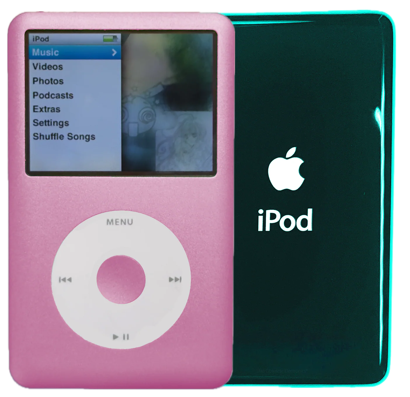New Apple iPod Classic 6th & 7th Generation Pink Metal / White / Pink Metal (Pine Green)