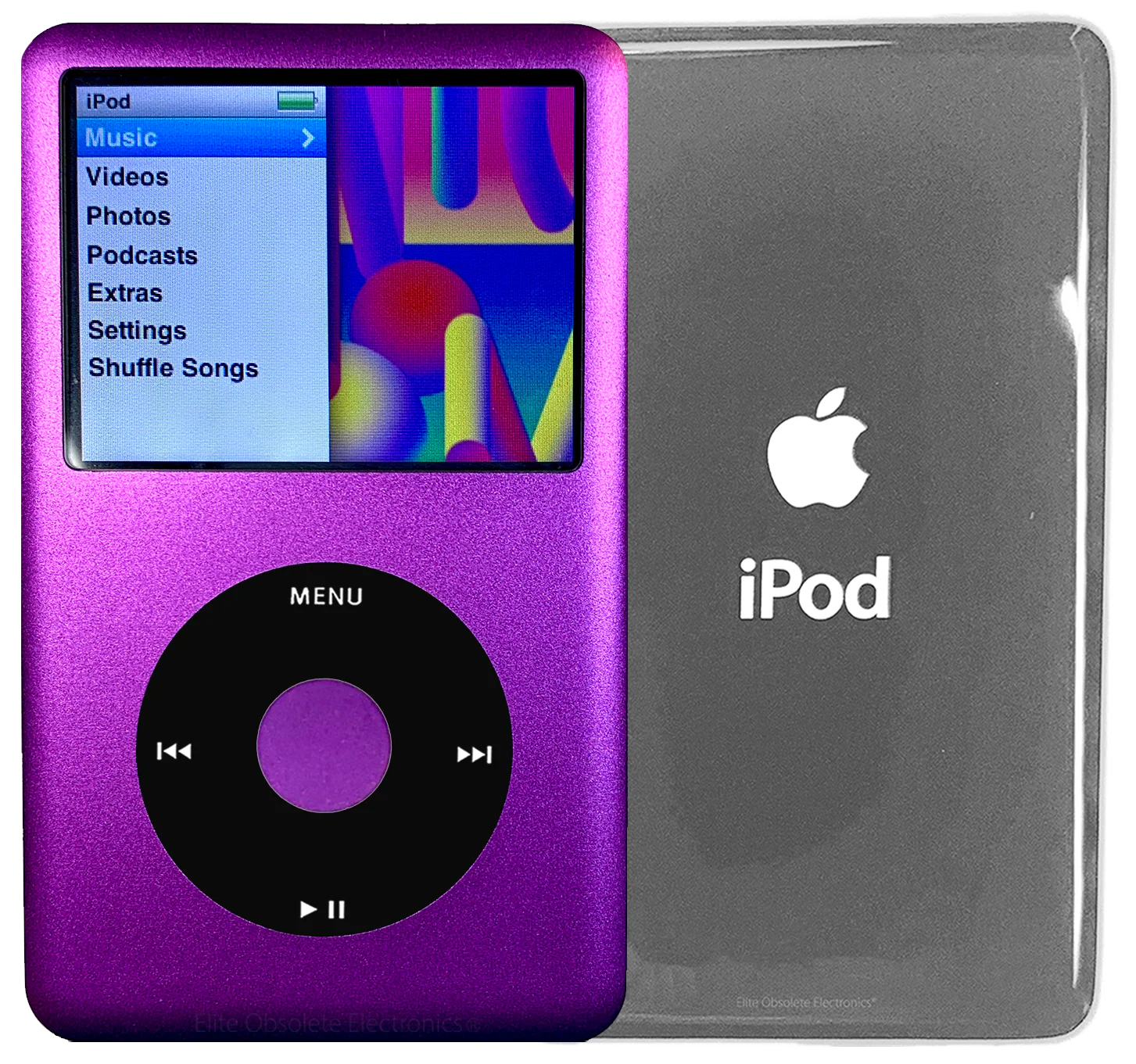New Apple iPod Classic 6th & 7th Generation Purple Metal / Black / Purple Metal (Silver)
