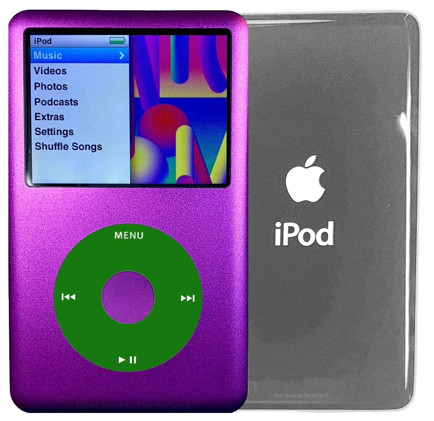 New Apple iPod Classic 6th & 7th Generation Purple Metal / Green / Purple Metal (Silver)