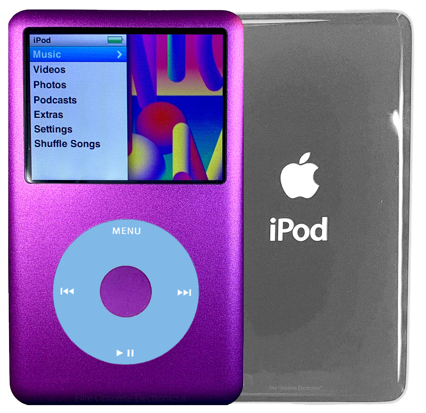 New Apple iPod Classic 6th & 7th Generation Purple Metal / Light Blue / Purple Metal (Silver)
