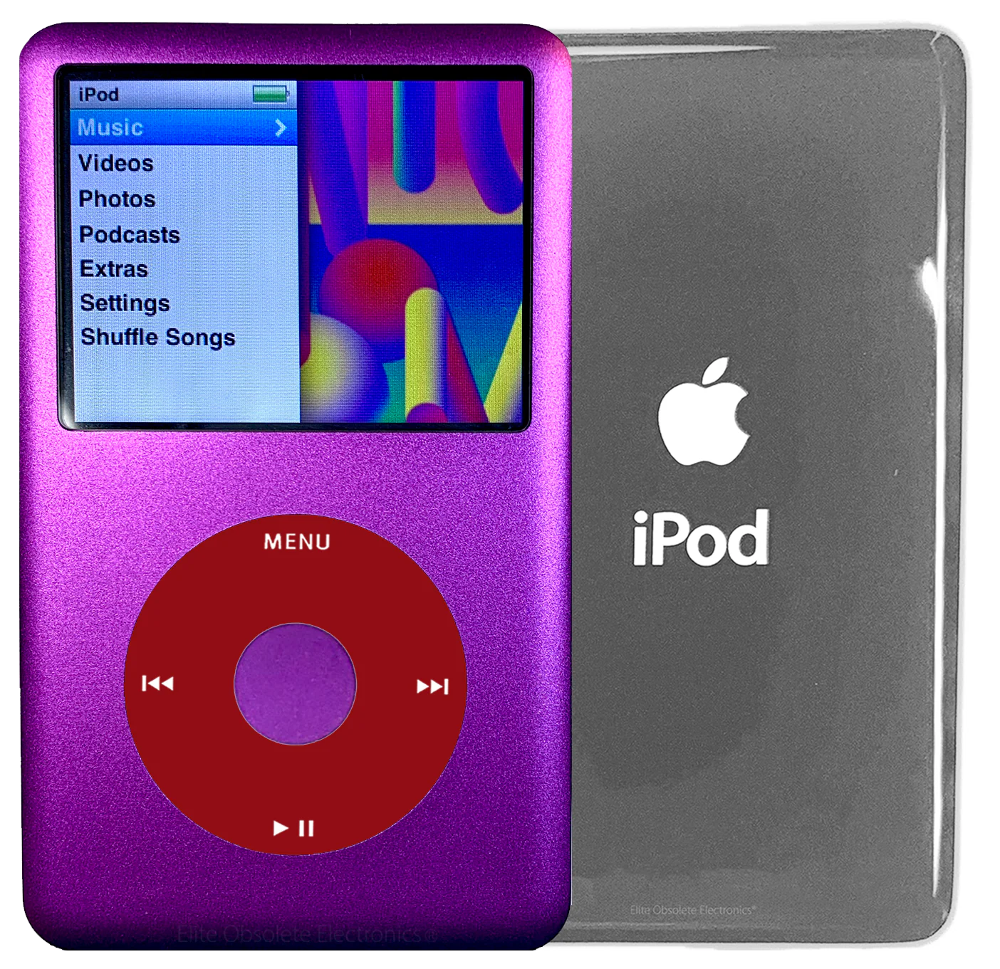 New Apple iPod Classic 6th & 7th Generation Purple Metal / Red / Purple Metal (Silver)