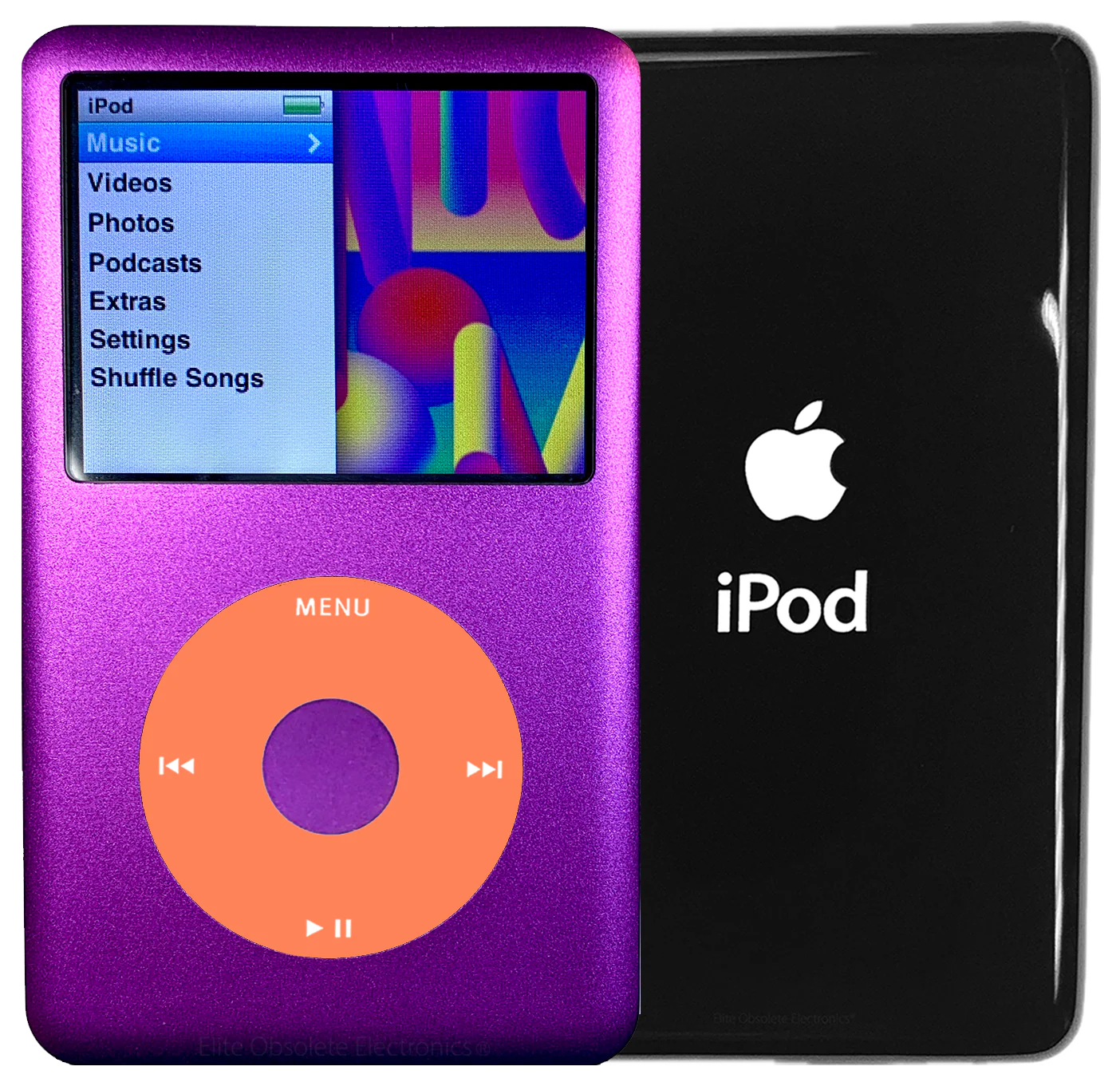 New Apple iPod Classic 6th & 7th Generation Purple Metal / Orange / Purple Metal (Black)