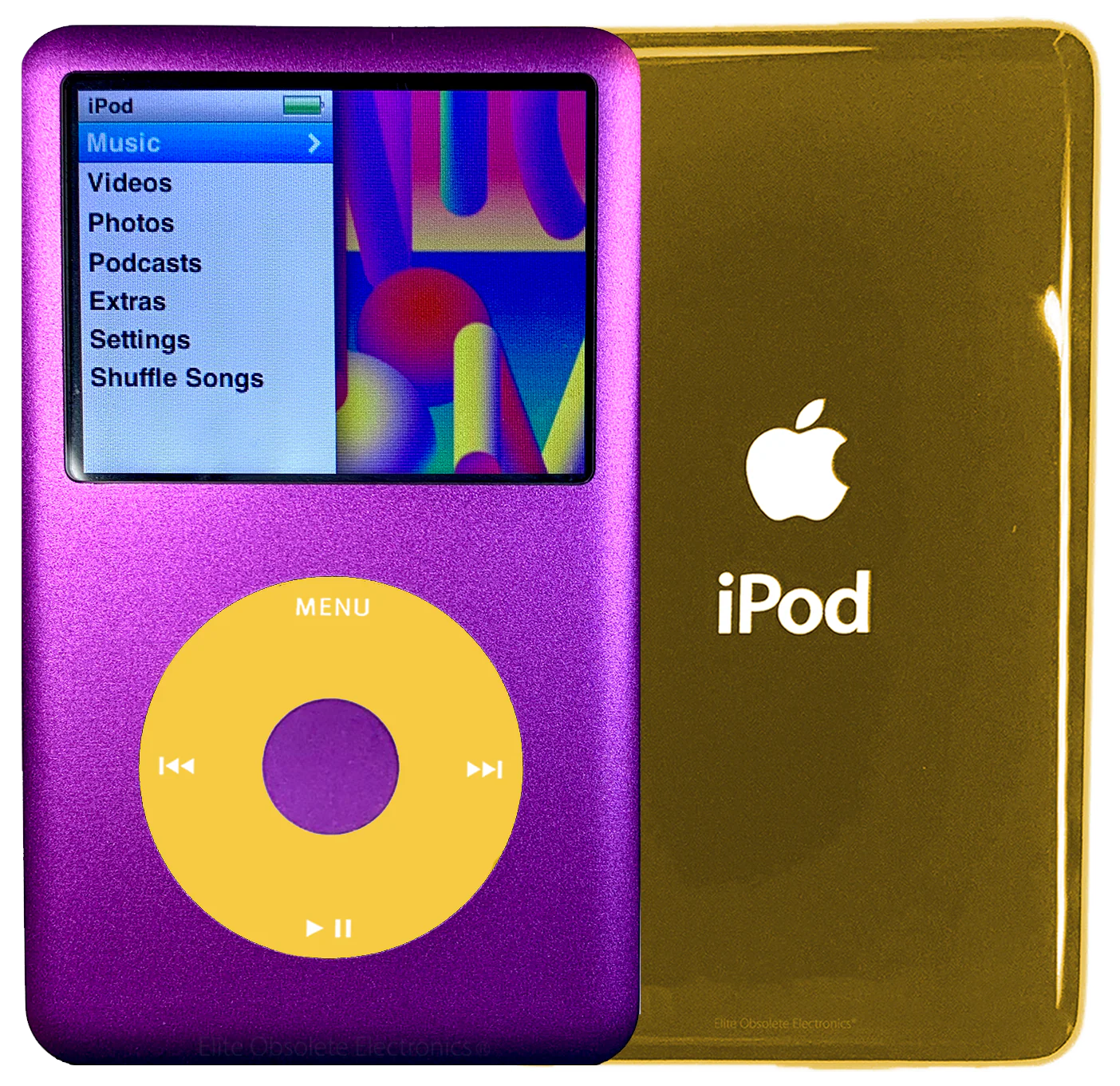 New Apple iPod Classic 6th & 7th Generation Purple Metal / Yellow / Purple Metal (Gold)