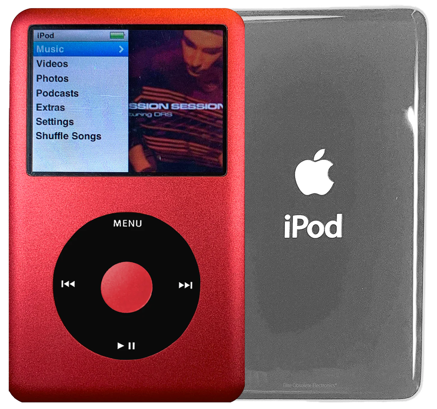 New Apple iPod Classic 6th & 7th Generation Red Metal / Black / Red Metal (Silver)