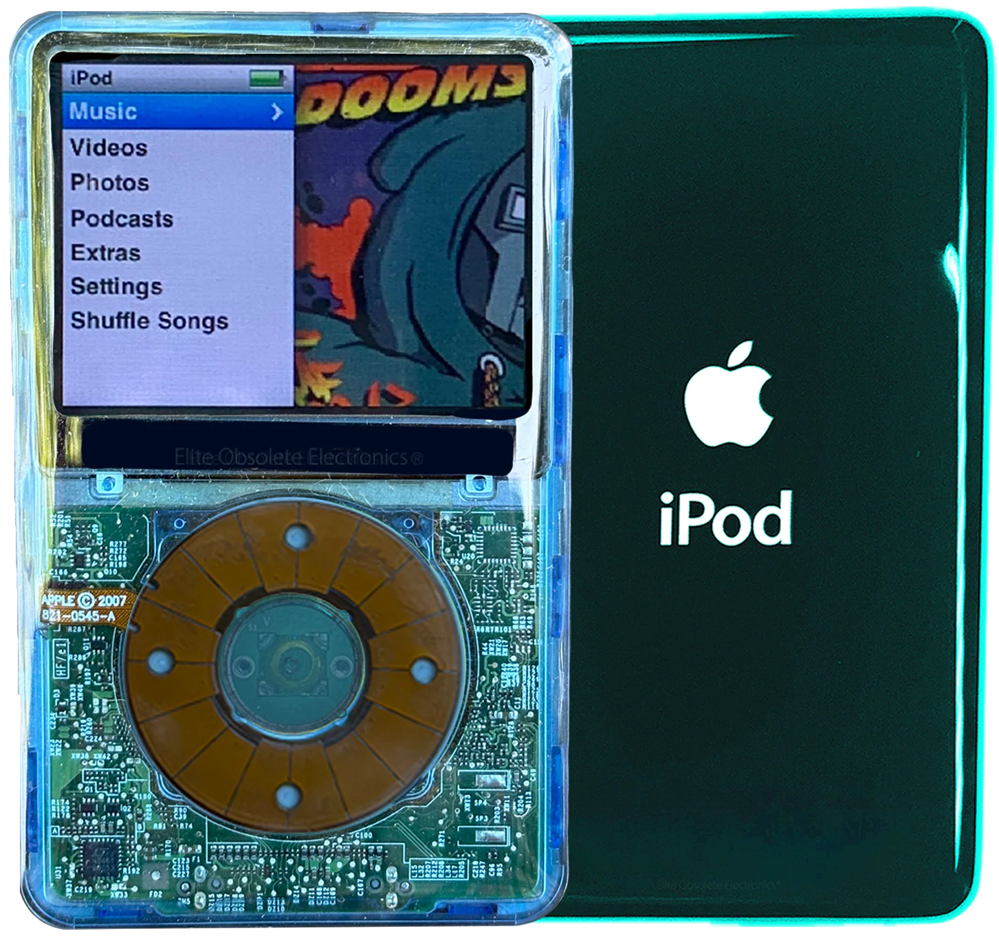 New Apple iPod Classic 6th & 7th Generation Blue Crystal Plastic / Blue Crystal / Blue Crystal (Pine Green)